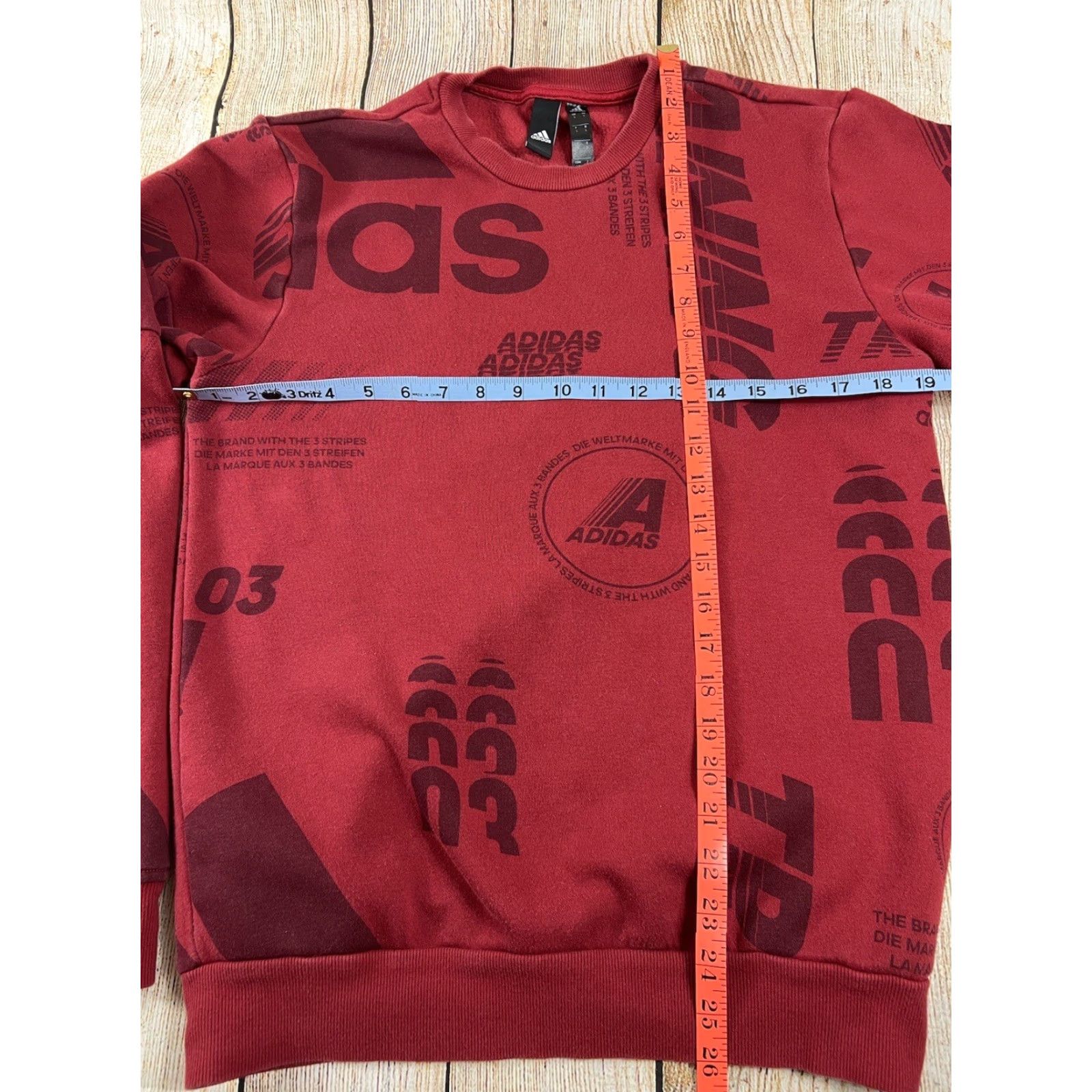 Adidas Adidas Sweatshirt Crew Neck Post Game Allover Print Red S Men Small Small pullover Training Sweatshirt Size US S / EU 44-46 / 1 - 4 Thumbnail