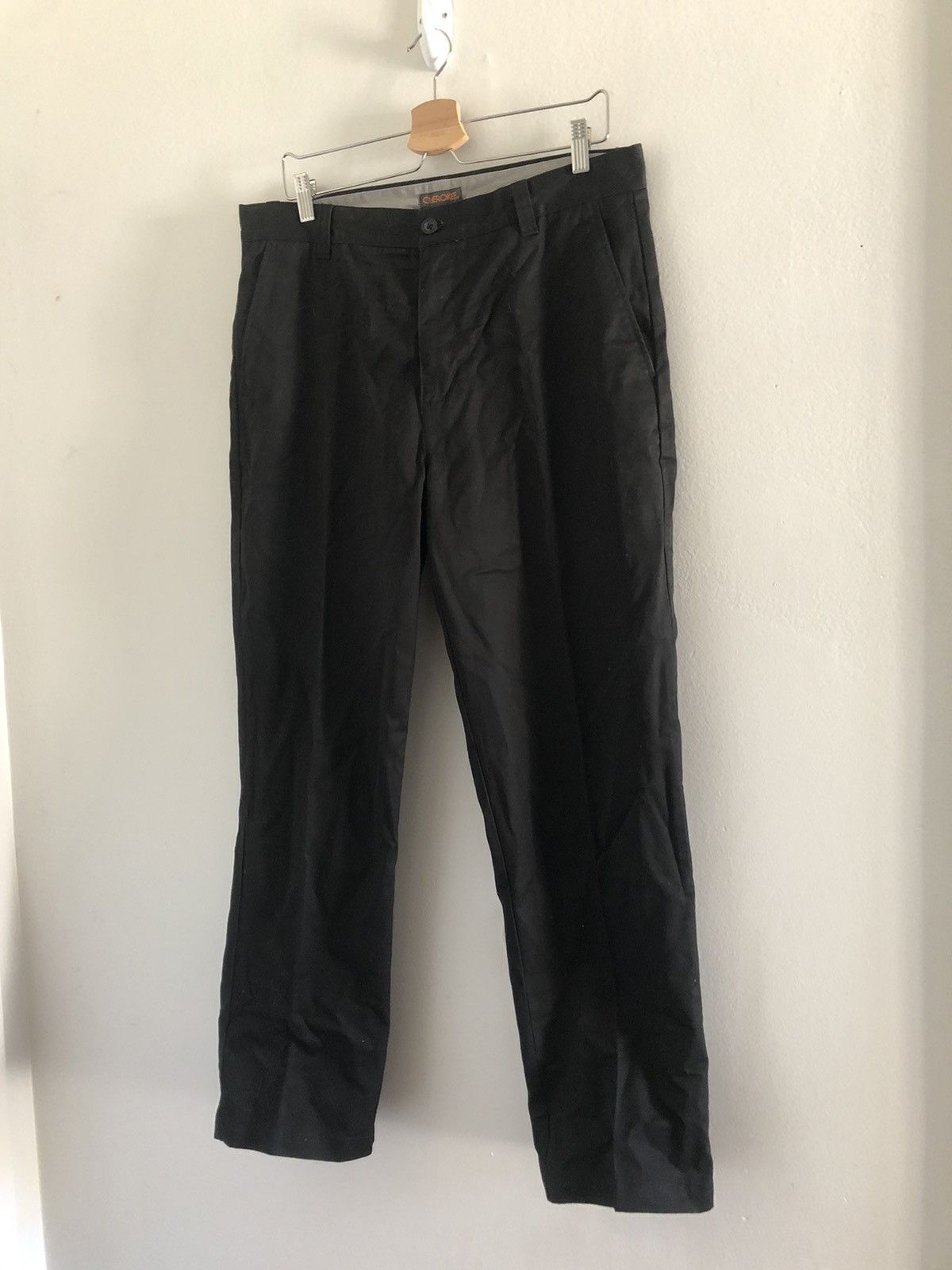 Vintage 34x30 Vintage Cherokee Work Pleated Chino Slack Pants Black Size US 34 / EU 50 - 3 Thumbnail