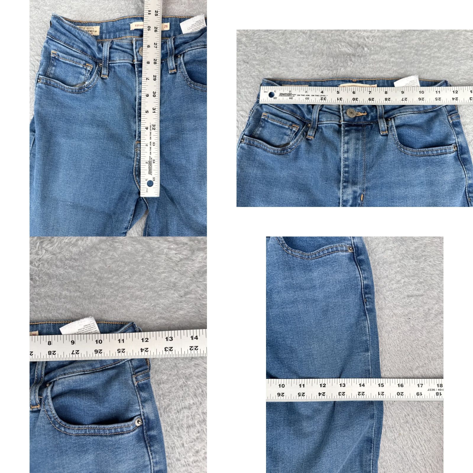 Levi's Levi's Jeans Women 26 Blue Denim 700 Series Skinny High Rise Cotton 26x30 Regular 5-Pocket Distressed Stretch Size 26" / US 2 / IT 38 - 9 Thumbnail