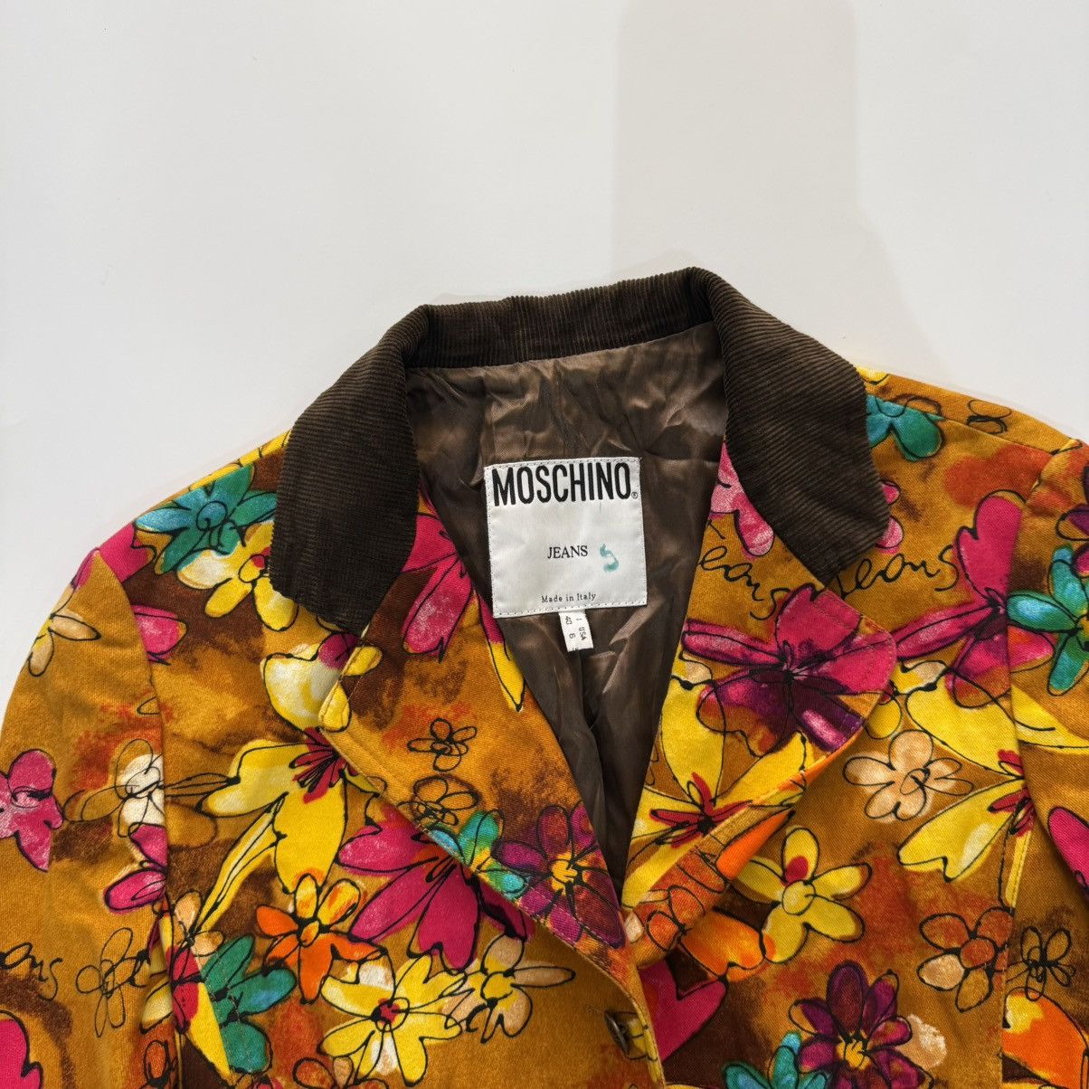 Moschino Iconic Vintage Moschino Jeans Velvet Floral Blazer Size S / US 4 / IT 40 - 3 Thumbnail