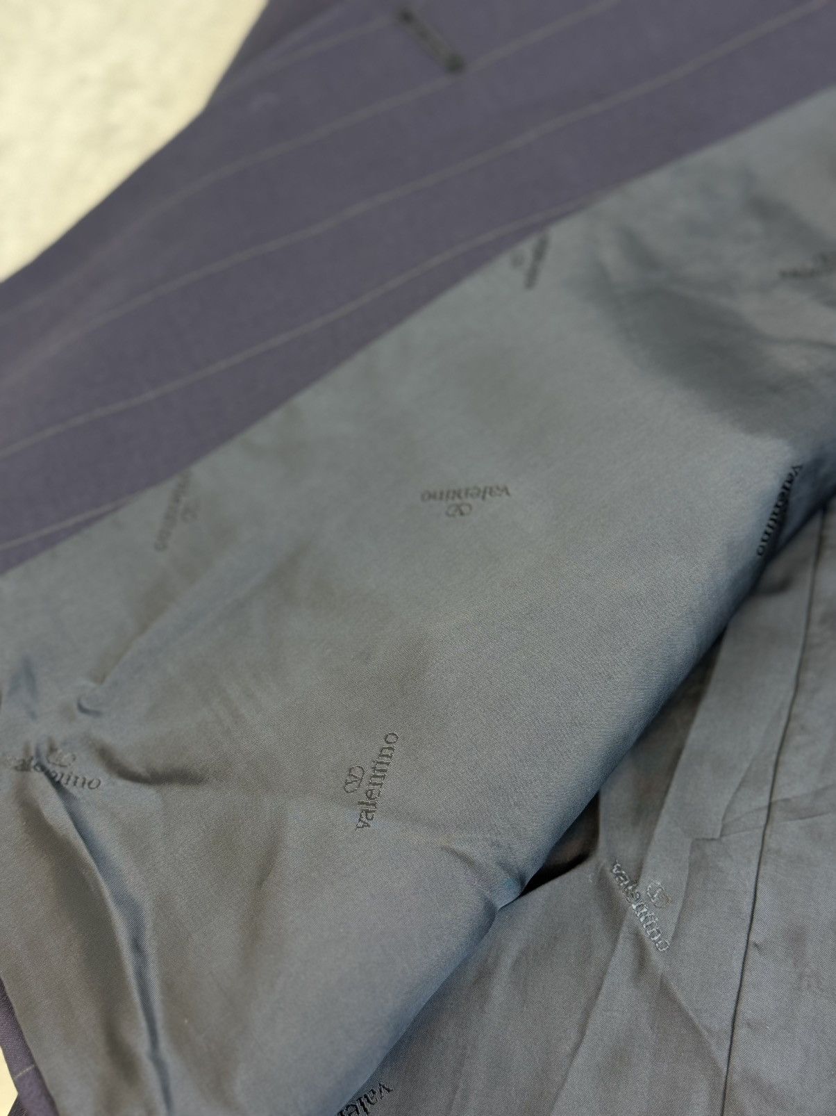 Valentino Valentino Double Breasted Pinstripe Wool Suit Vintage 90s Size 54R - 6 Thumbnail