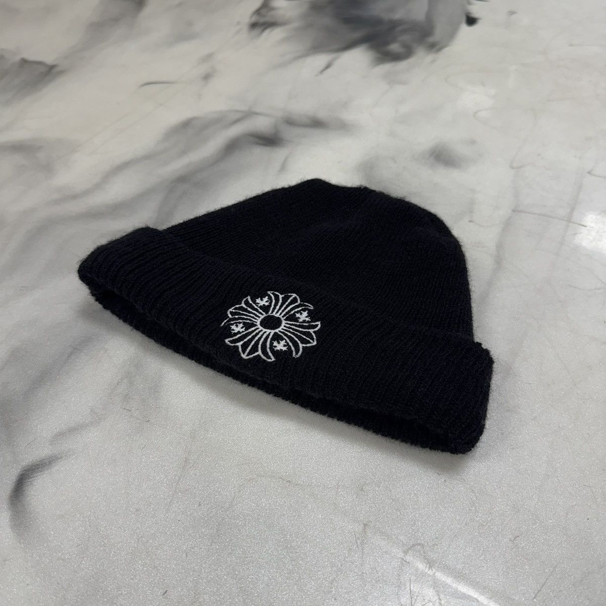 Chrome Hearts Chrome Hearts Double Logo Beanie Black Size ONE SIZE - 1 Thumbnail