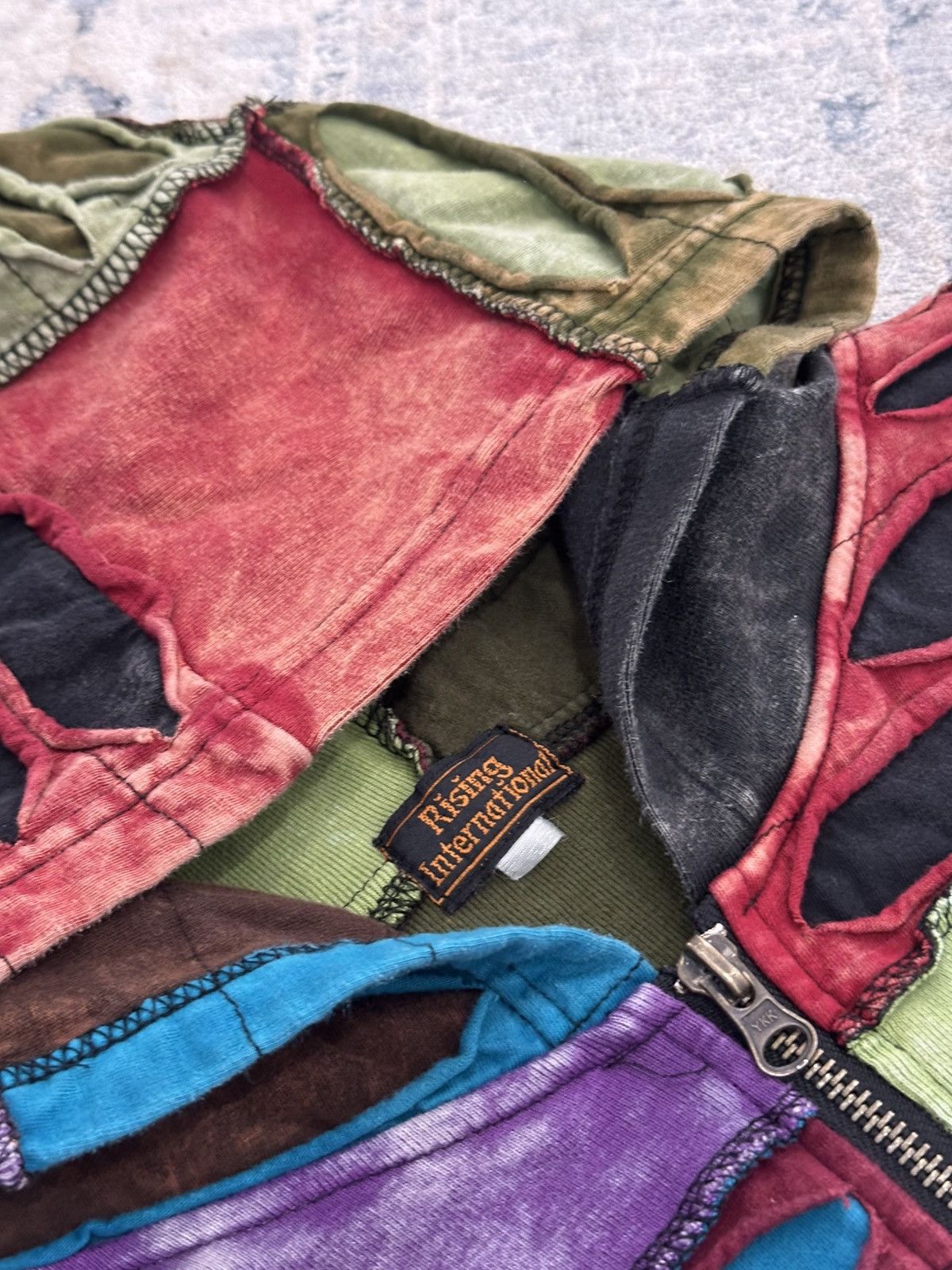 Rising Sun & Co. Rising International Multi-coloured Patchwork Zip Hoodie Art Size M / US 6-8 / IT 42-44 - 6 Thumbnail