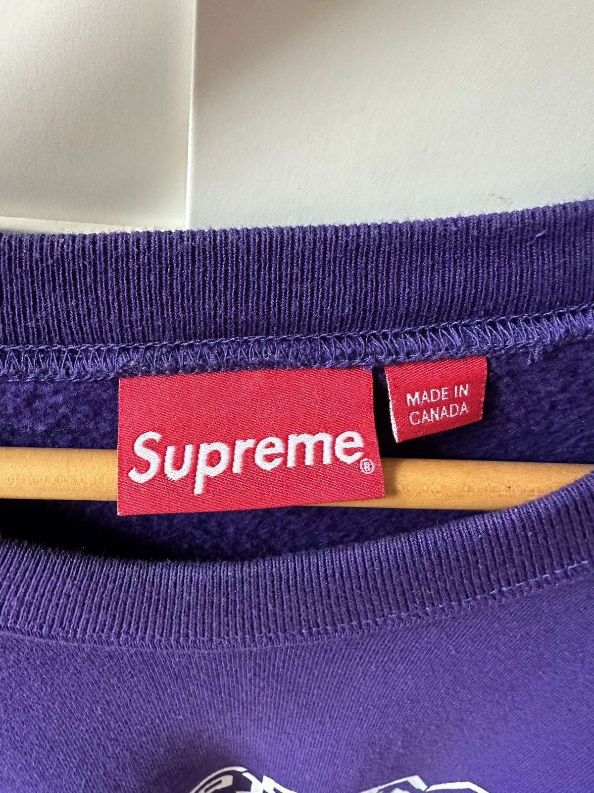Supreme Purple Supreme Crewneck Size US XL / EU 56 / 4 - 2 Thumbnail
