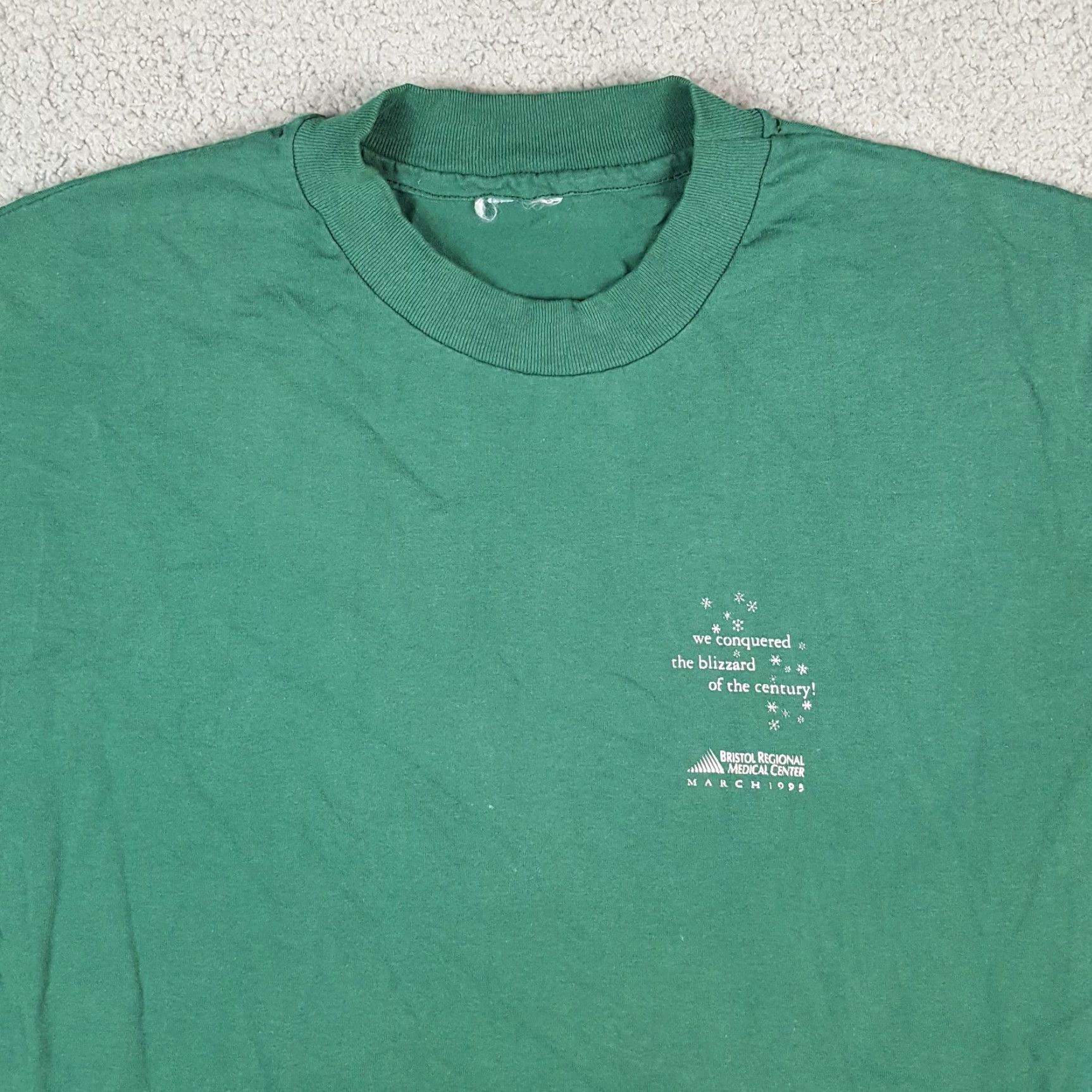 Etro Vintage Blizzard Of The Century 90s Snow Grunge T-Shirt Men's Size Medium Retro Winter Green Cotton Logo Embroidered 11 Size US M / EU 48-50 / 2 - 2 Thumbnail