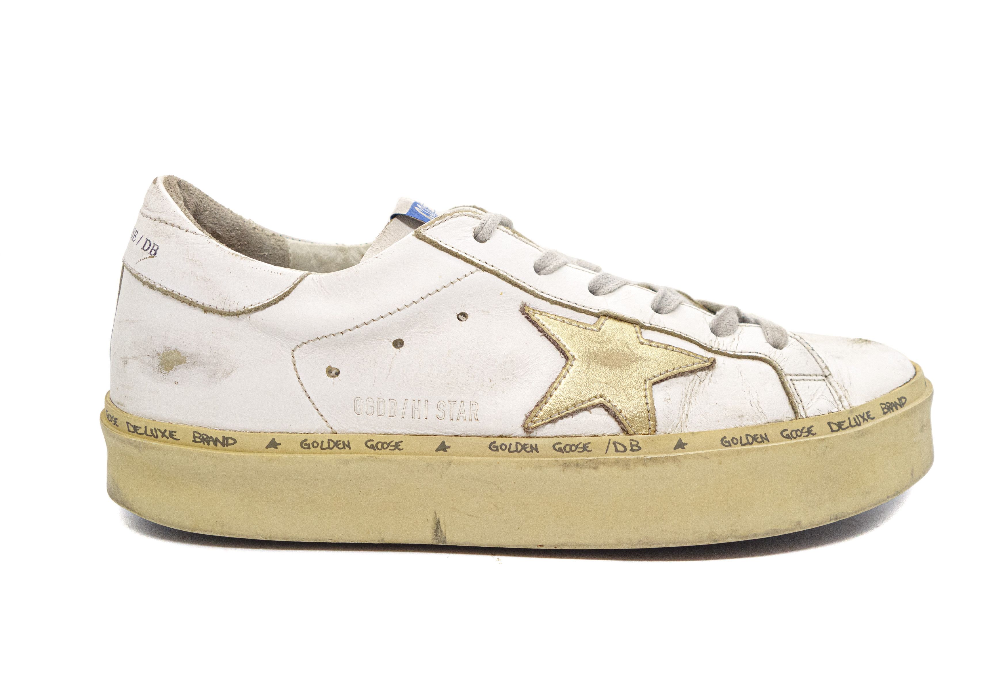 Golden Goose Hi-Star Distressed Grunge Low Sneakers Size US 9 / IT 39 - 1 Thumbnail