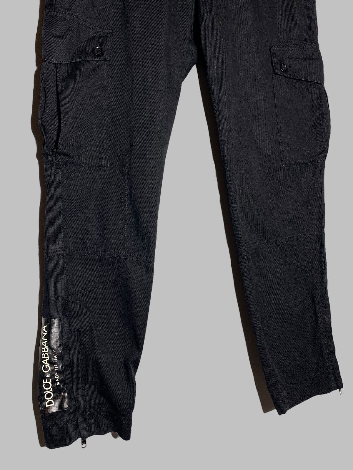 Dolce & Gabbana Dolce & Gabbana Jeans Black Cotton Skinny Cargo Denim Size US 32 / EU 48 - 4 Thumbnail
