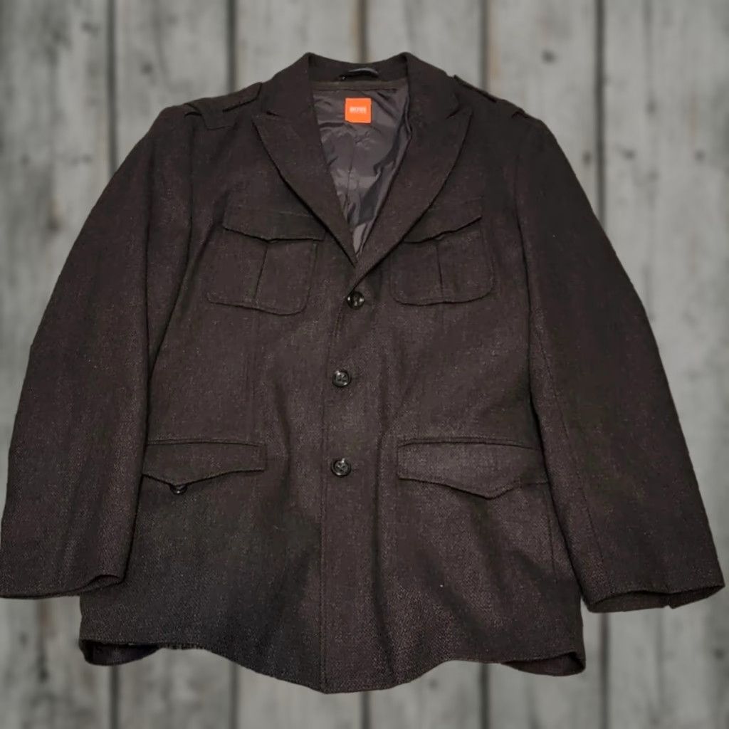 Hugo Boss HUGO BOSS Sport Coat Jacket Men 38R Gray Slim Fit Notch Lapel Two-Button UNLINED Regular Size US XXS / EU 40 - 1 Thumbnail