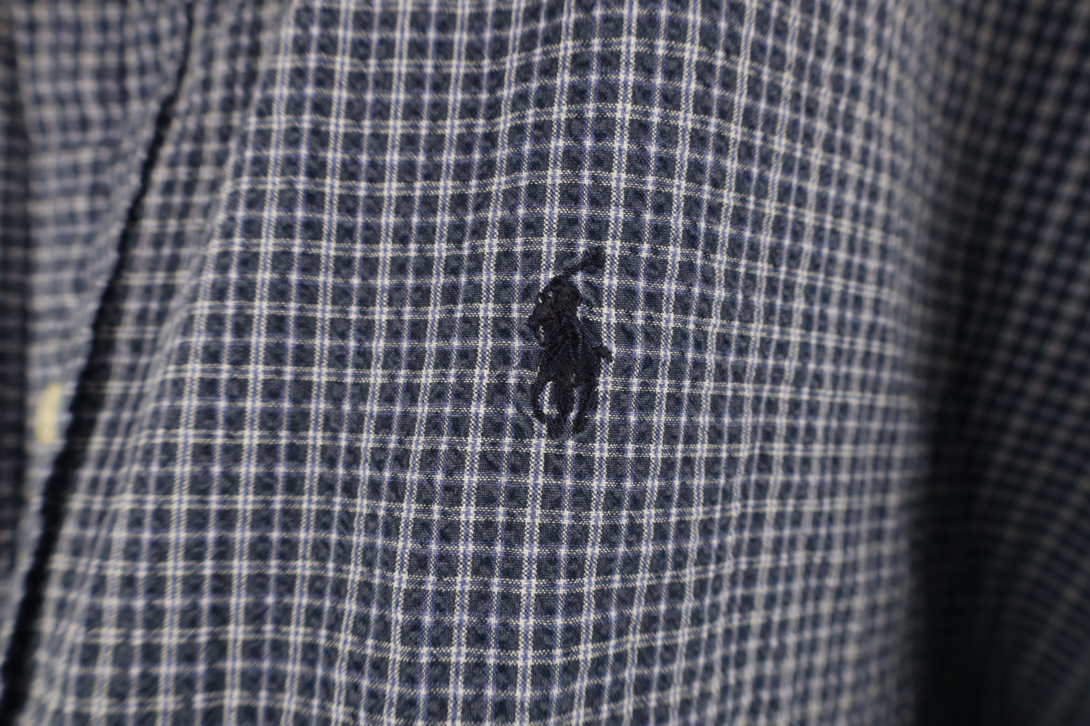 Polo Ralph Lauren Vintage 90s Ralph Lauren Seersucker Button Shirt USA Size US L / EU 52-54 / 3 - 4 Thumbnail