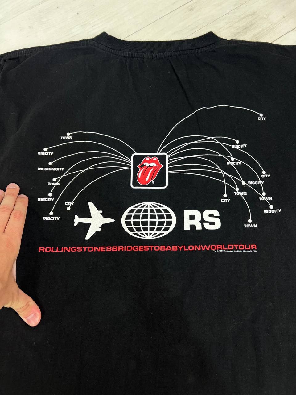 The Rolling Stones Vintage 1997 The Rolling Stones T shirt World Tour Size US XL / EU 56 / 4 - 11 Thumbnail