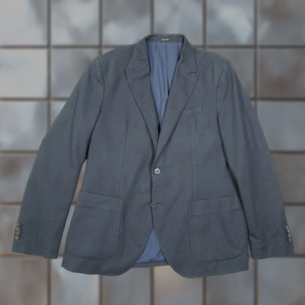 Massimo Dutti Mossimo Dutti Blazer Men 42 Blue ITALIAN FABRIC 2 Button Jacket - cotton - Made in Portugal Size 42R - 1 Thumbnail