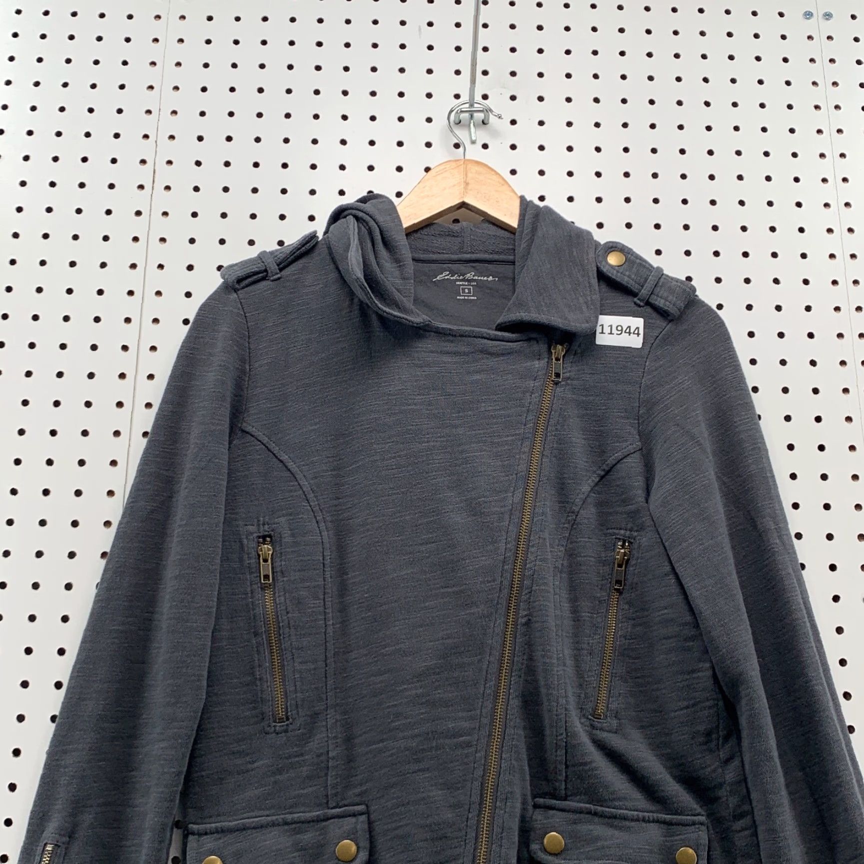 Eddie Bauer Eddie Bauer Jacket Womens Small Gray Hooded Full Zip Hoodie Shacket Size S / US 4 / IT 40 - 5 Thumbnail