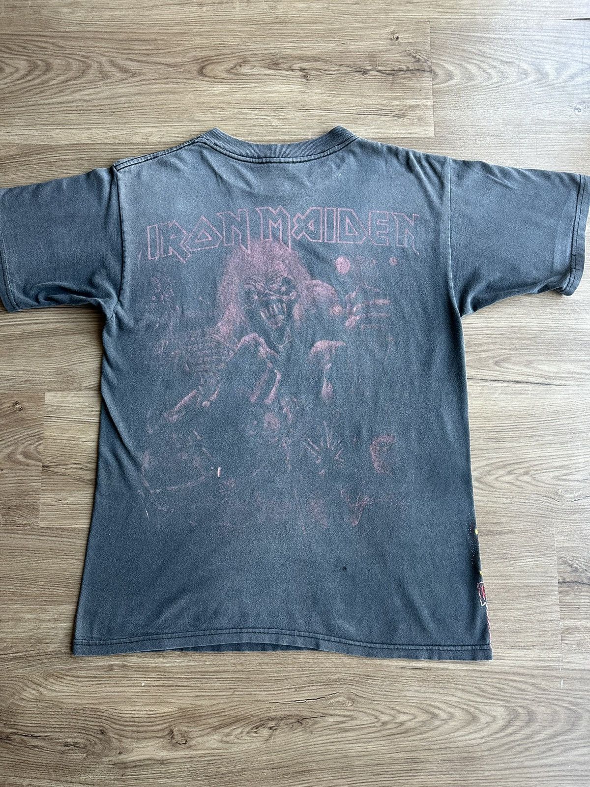 Band Tees × Iron Maiden × Vintage Vintage Iron Maiden Angel The Gambler Shirt Band Tee Mexico Size US M / EU 48-50 / 2 - 2 Thumbnail