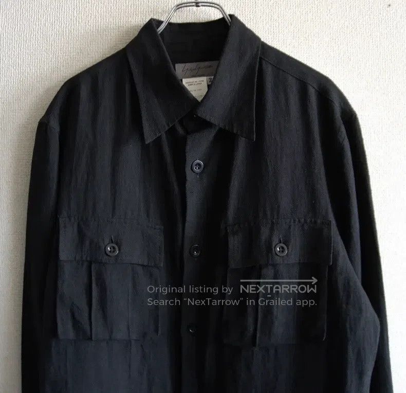 Yohji Yamamoto Yohji Yamamoto Black linen military shirt jacket Size US M / EU 48-50 / 2 - 3 Thumbnail