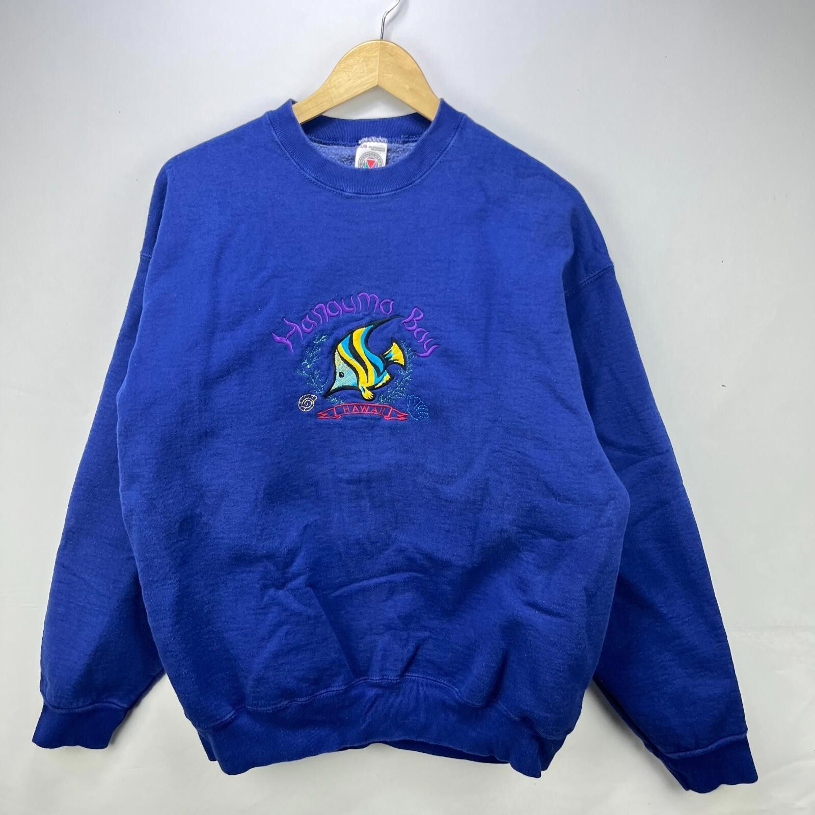 Vintage Vintage 90s Hawaii Fish Sweatshirt Large Nature Animal Size US L / EU 52-54 / 3 - 1 Thumbnail