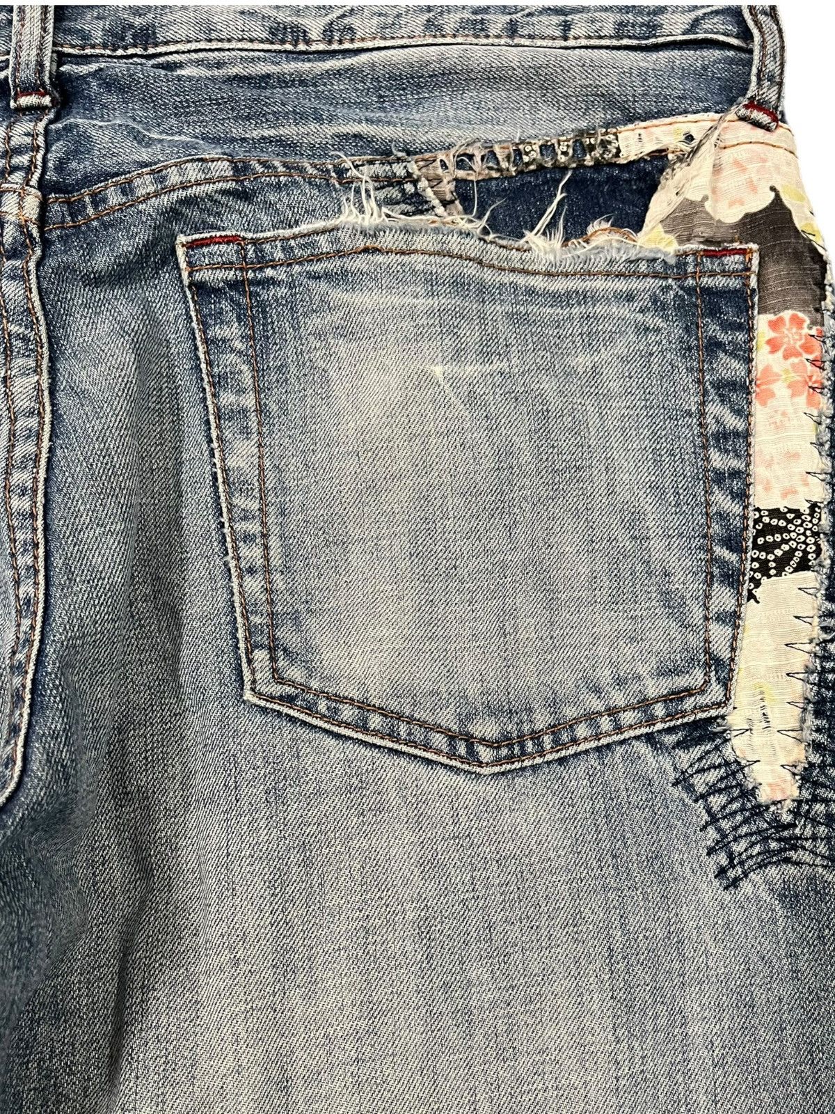 Japanese Brand Vintage Takeo Kikuchi Patchwork Sashiko Denim Size US 34 / EU 50 - 6 Thumbnail