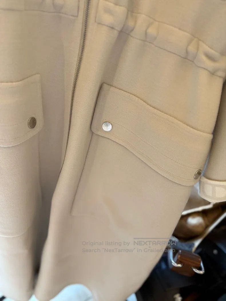 Hermes Hermes Beige Hooded Coat, High-Quality Wool Blend Size XS / US 0-2 / IT 36-38 - 5 Thumbnail