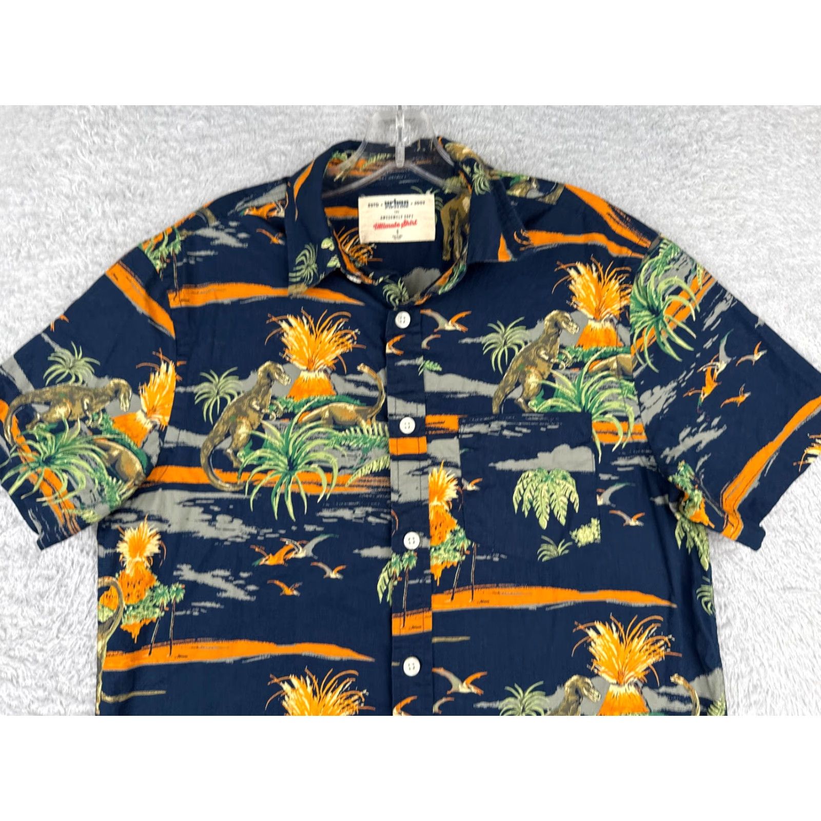 Vintage Urban Pipeline Hawaiian Shirt Men Small Blue Green Floral Button-Up 100% Cotton Size US S / EU 44-46 / 1 - 4 Thumbnail