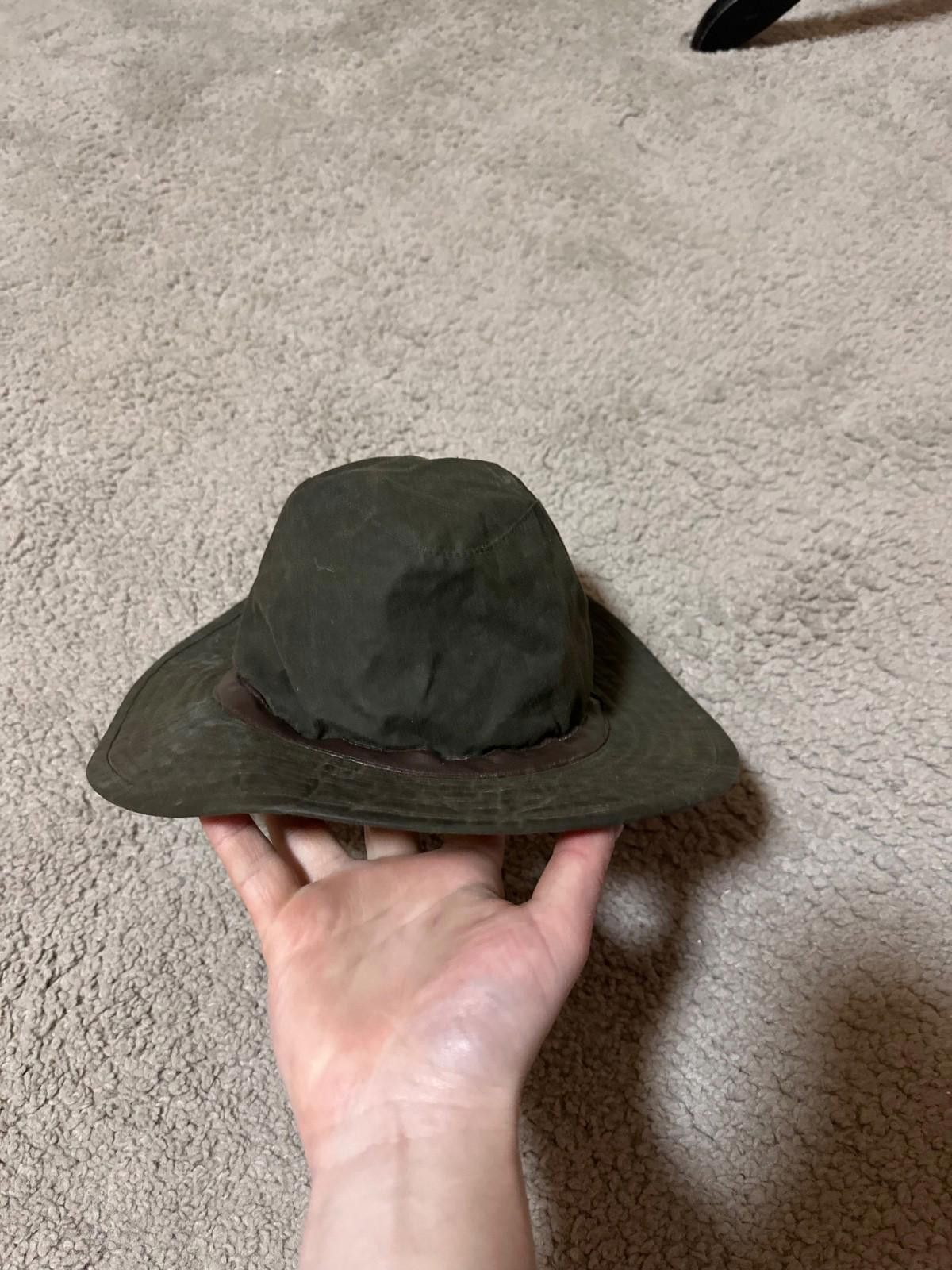 Barbour Men's Vintage Barbour Fedora Waxed Bucket Hat Size ONE SIZE - 2 Thumbnail