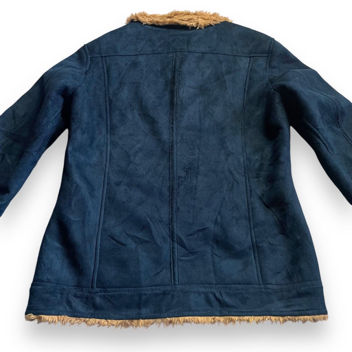 If Six Was Nine × Le Grande Bleu (L.G.B.) × Nicole Club 🇯🇵 NICOLE CLUB FOR MEN SUEDE FAUX FUR BUTTON UP JACKET Size US M / EU 48-50 / 2 - 9 Thumbnail