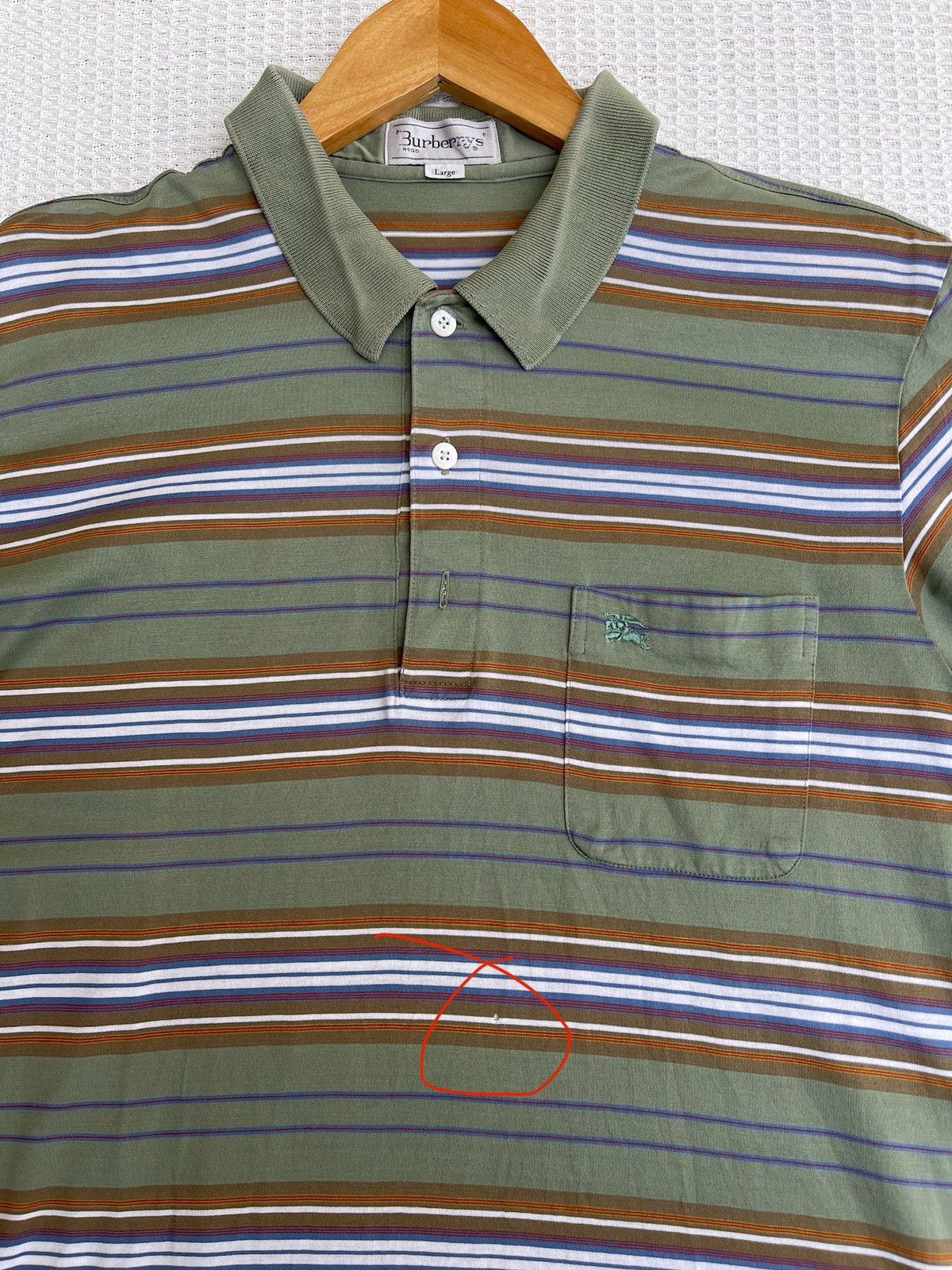 Burberry × OVER THE STRiPES × Vintage Last Drop🔥Rare🔥Vintage BURBERRY’S Polo Striped Shirt Size US M / EU 48-50 / 2 - 10 Thumbnail