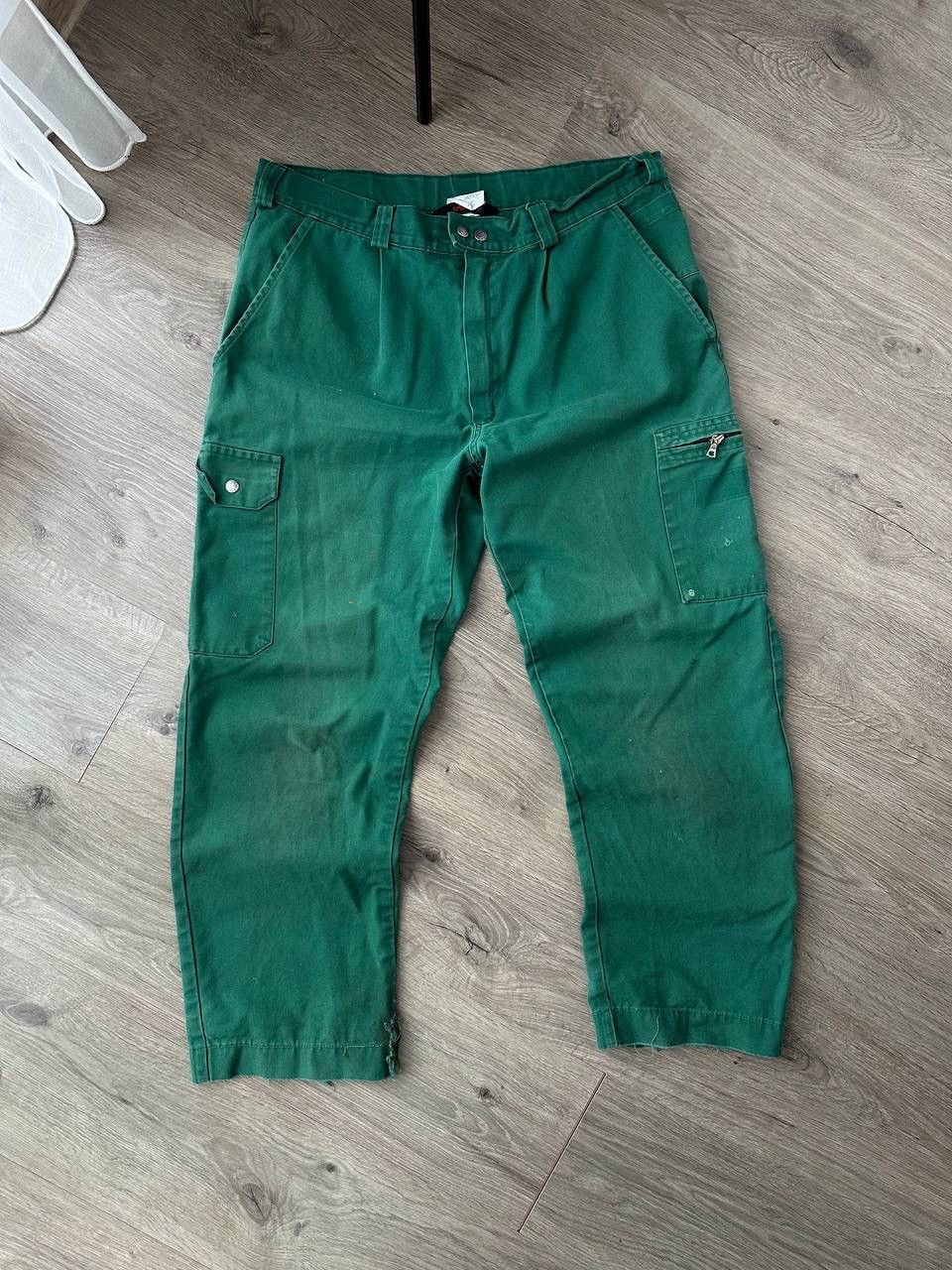 Japanese Brand × Vintage Vintage Japanese Workwear Green Faded Distressed Pants Size US 32 / EU 48 - 1 Thumbnail