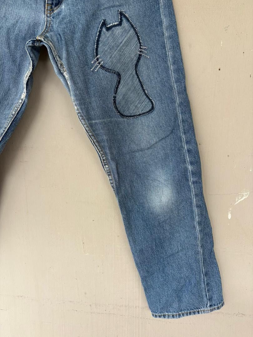 Issey Miyake VTG Issey Miyake Ne Net Denim Pant Cat PatchWork Design Size US 36 / EU 52 - 5 Thumbnail