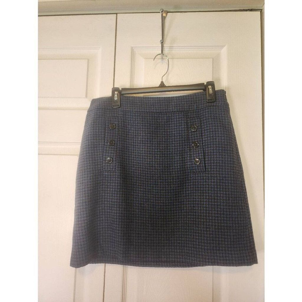 Loft Loft Blue and Black Skirt Size 30" / US 8 / IT 44 - 2 Thumbnail