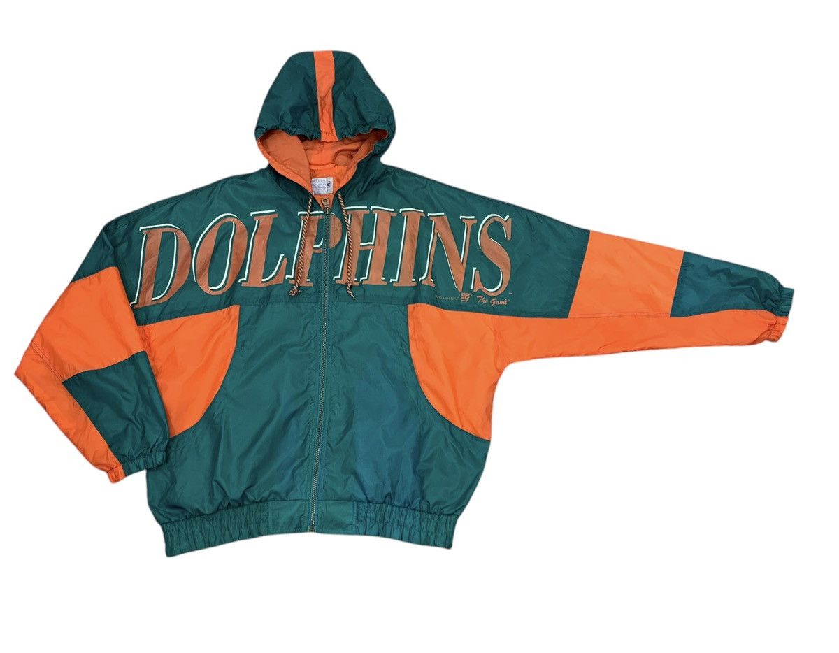 NFL × Vintage VINTAGE 90s MIAMI DOLPHIN THE GAMES NFL LIGHT HOODIE JACKET Size US L / EU 52-54 / 3 - 2 Thumbnail