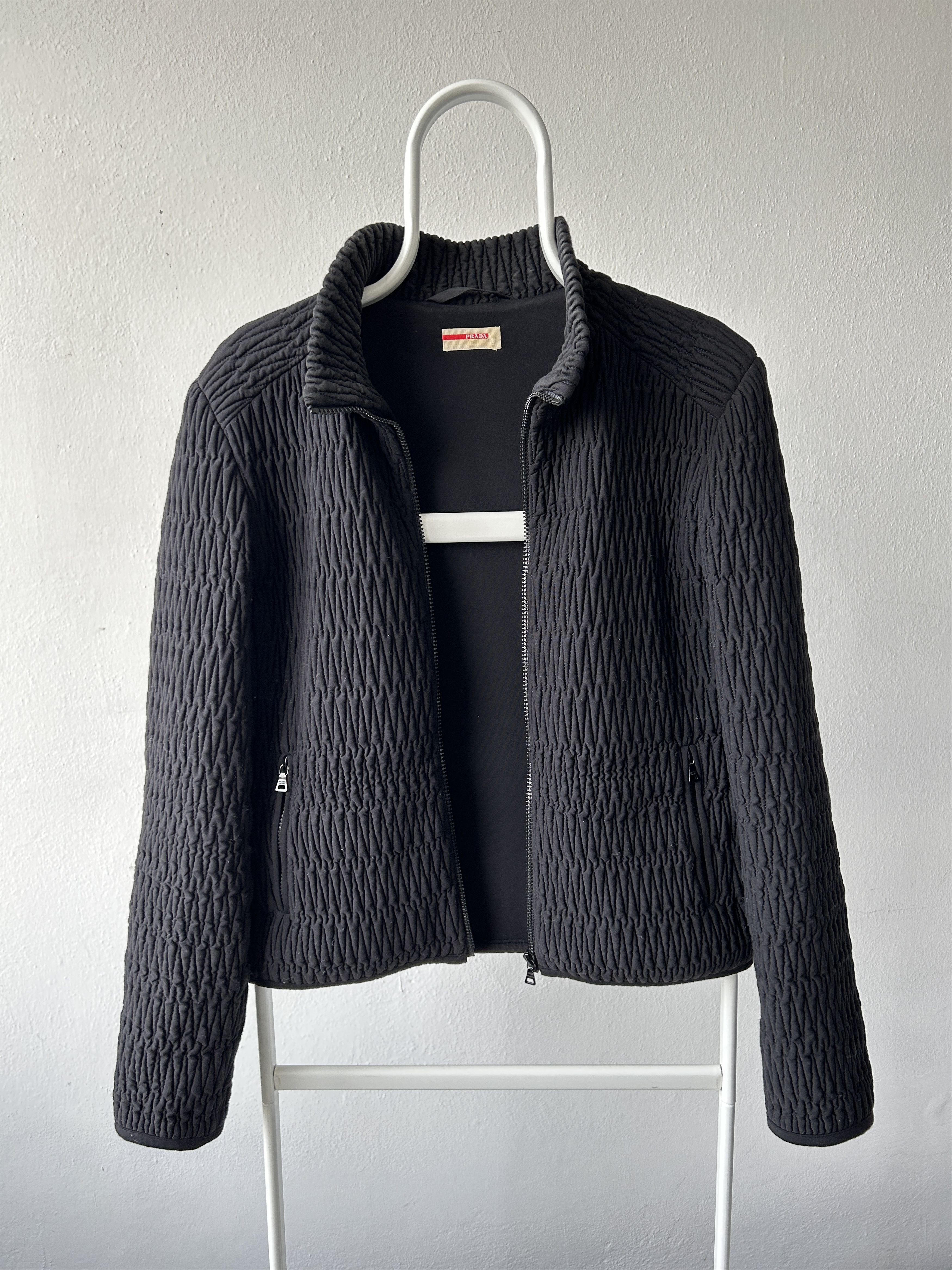 Prada Archive AW2011 Prada pleated full zip sweatshirt Size L / US 10 / IT 46 - 13 Thumbnail