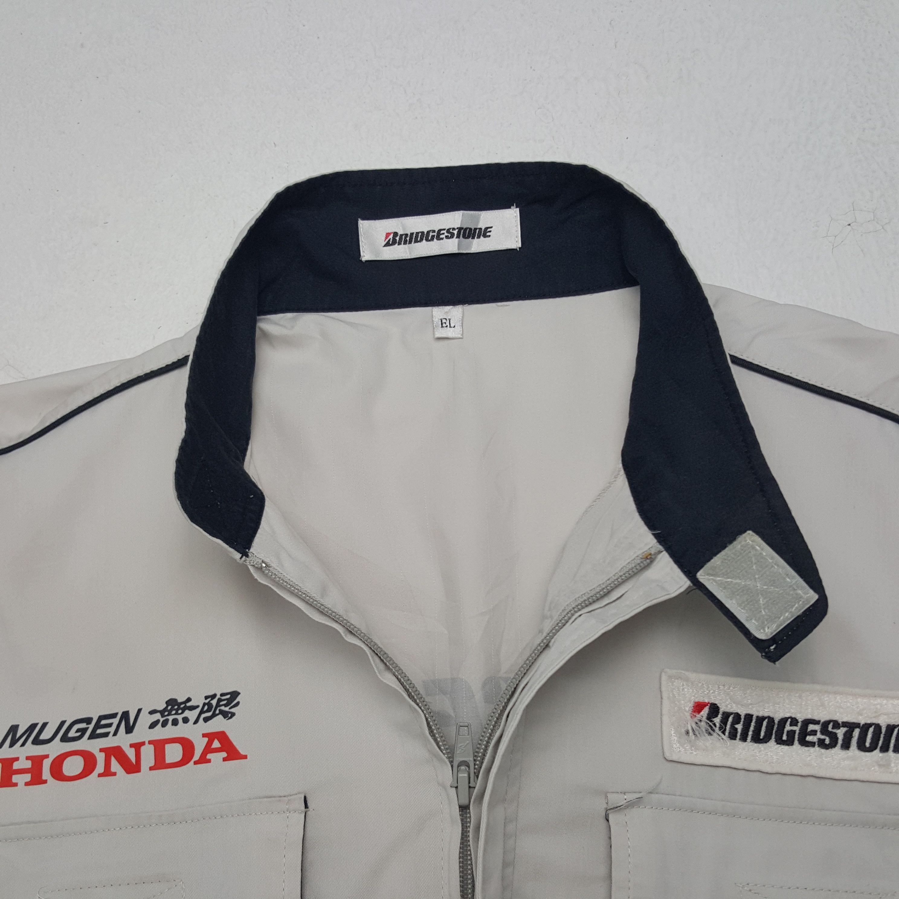 Honda × Japanese Brand × Vintage Vintage Bridgestone x Honda Custom Art Jumpsuit Jacket Size US L / EU 52-54 / 3 - 9 Thumbnail