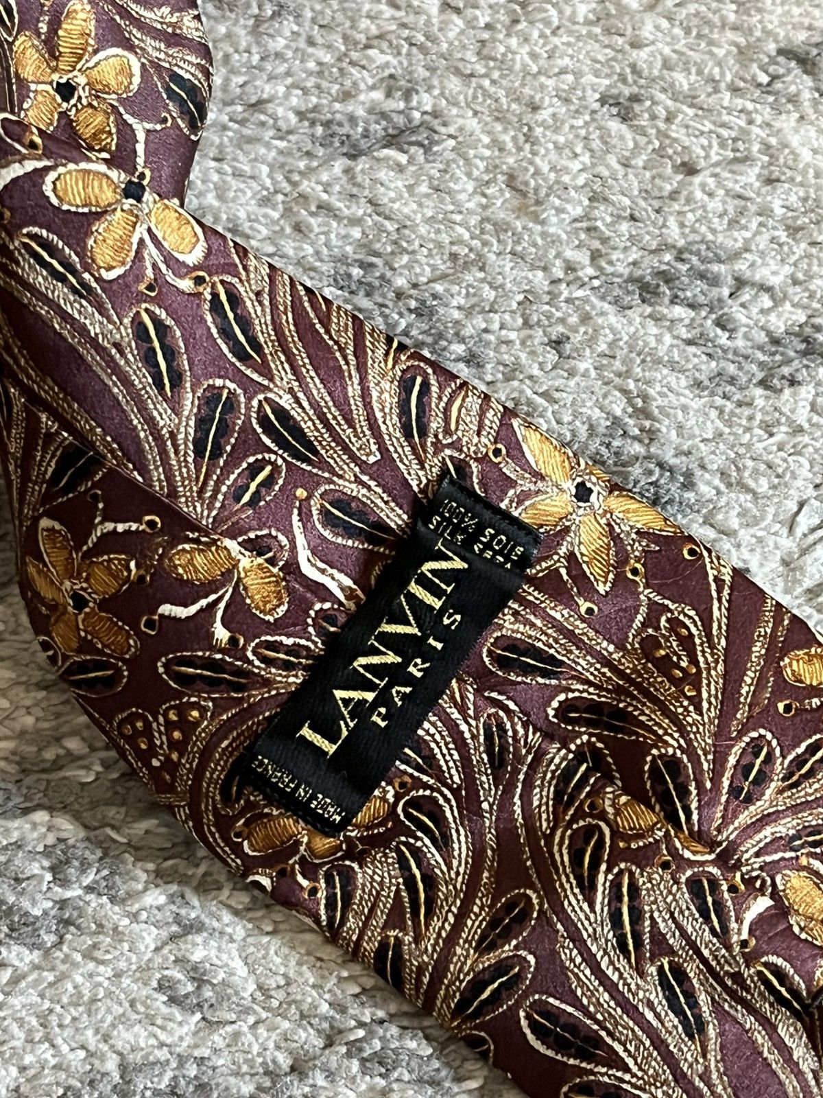 Lanvin Vintage Y2K Lanvin Paris tie Size ONE SIZE - 3 Thumbnail