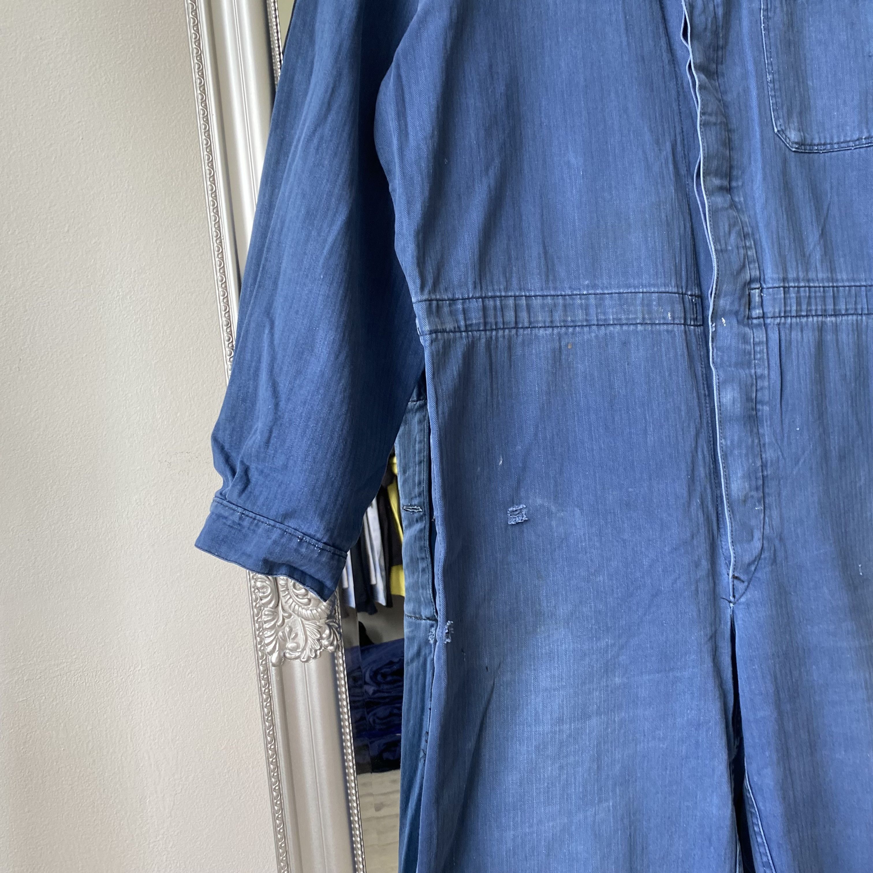 Le Laboureur ⚙️ Vintage 80s Faded Safor French Coverall Worker jumpsuit Size US 32 / EU 48 - 5 Thumbnail