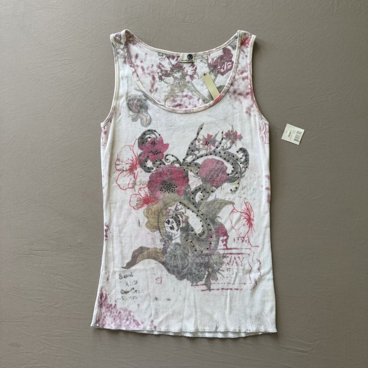 Other Y2K Early 2000s One World Bedazzled Tank Top Size XL / US 12-14 / IT 48-50 - 1 Thumbnail