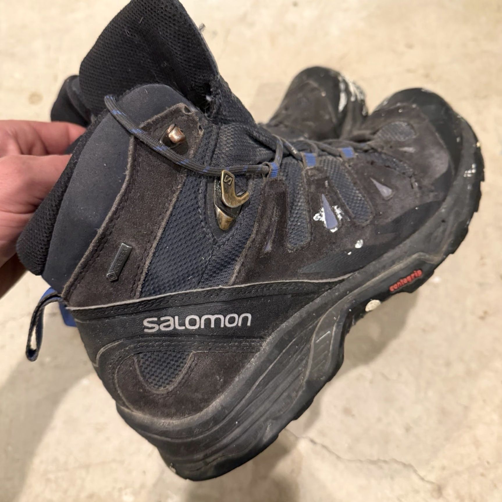 Salomon Salomon Hiking Boots Womens 8.5 Blue GORE-TEX Mid Waterproof Contagrip DISTRESS Size US 7 / IT 37 - 5 Thumbnail
