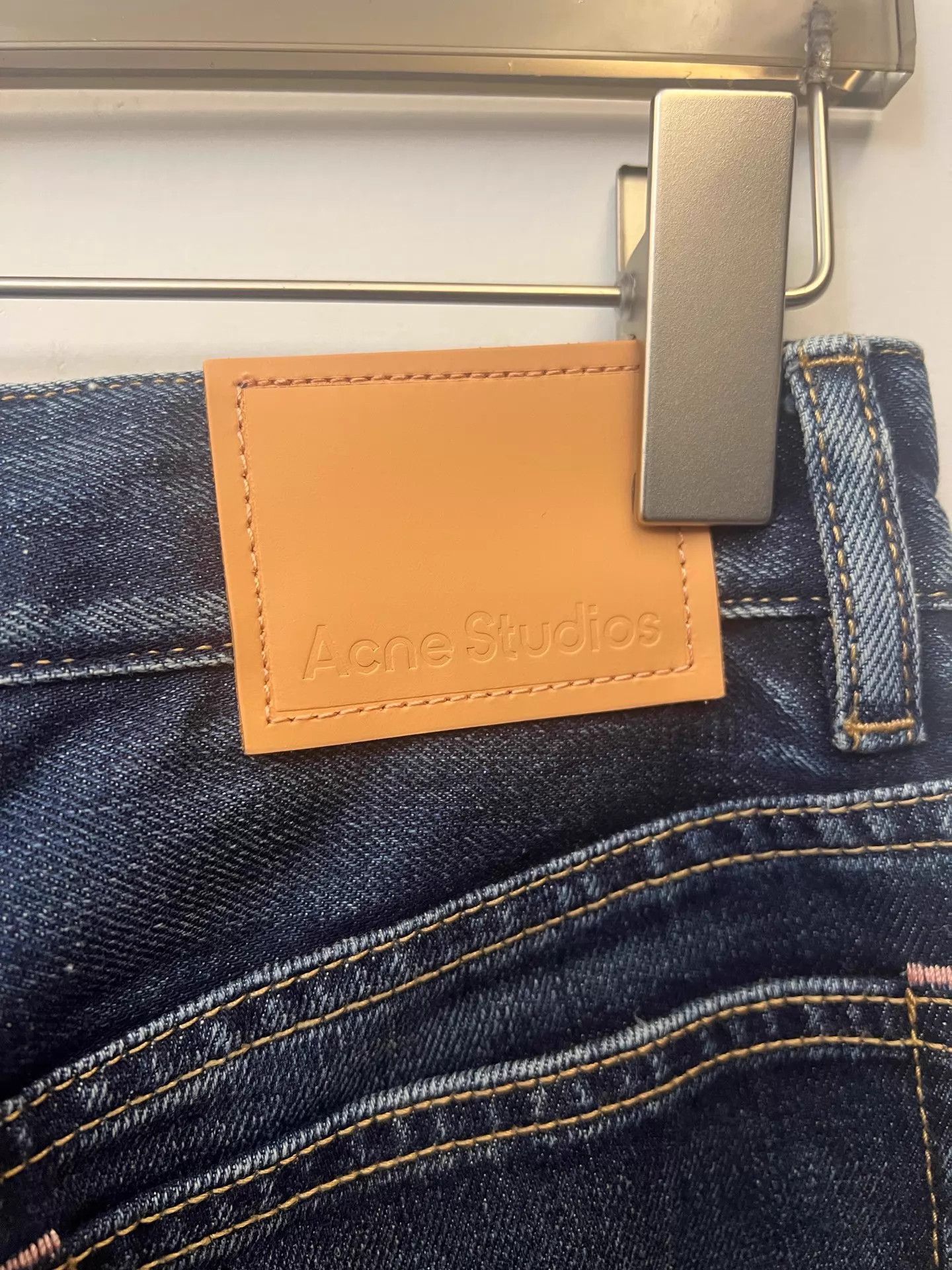 Acne Studios Acne Leather Patch MR Loose Straight Jean W 24/30 Size 24" / US 00 / IT 34 - 4 Thumbnail