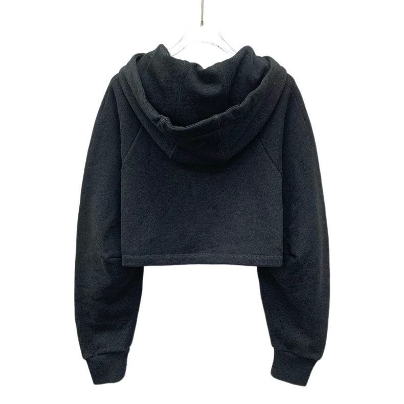 Loewe LOEWE Black logo leather cotton hooded pull cord long slee Size XS / US 0-2 / IT 36-38 - 2 Thumbnail