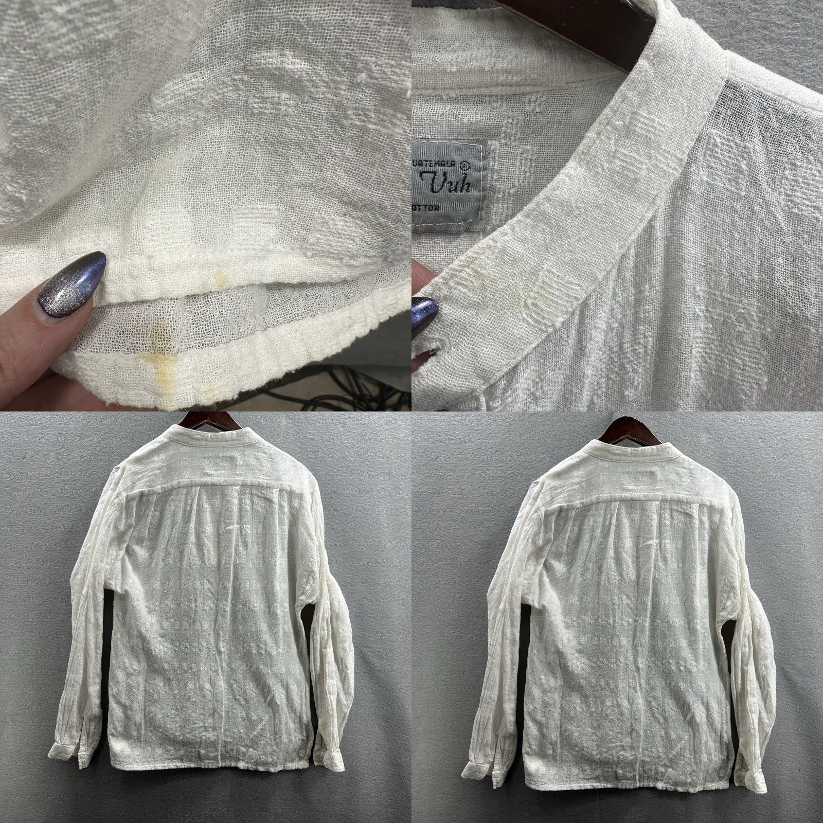 Vintage VINTAGE Popol Vuh Shirt Womens XL Embroidered Guatemalan Ethnic Handmade Tunic Blouse White Women's XL Embroidered 90s Bohemian Style Size XL / US 12-14 / IT 48-50 - 8 Thumbnail