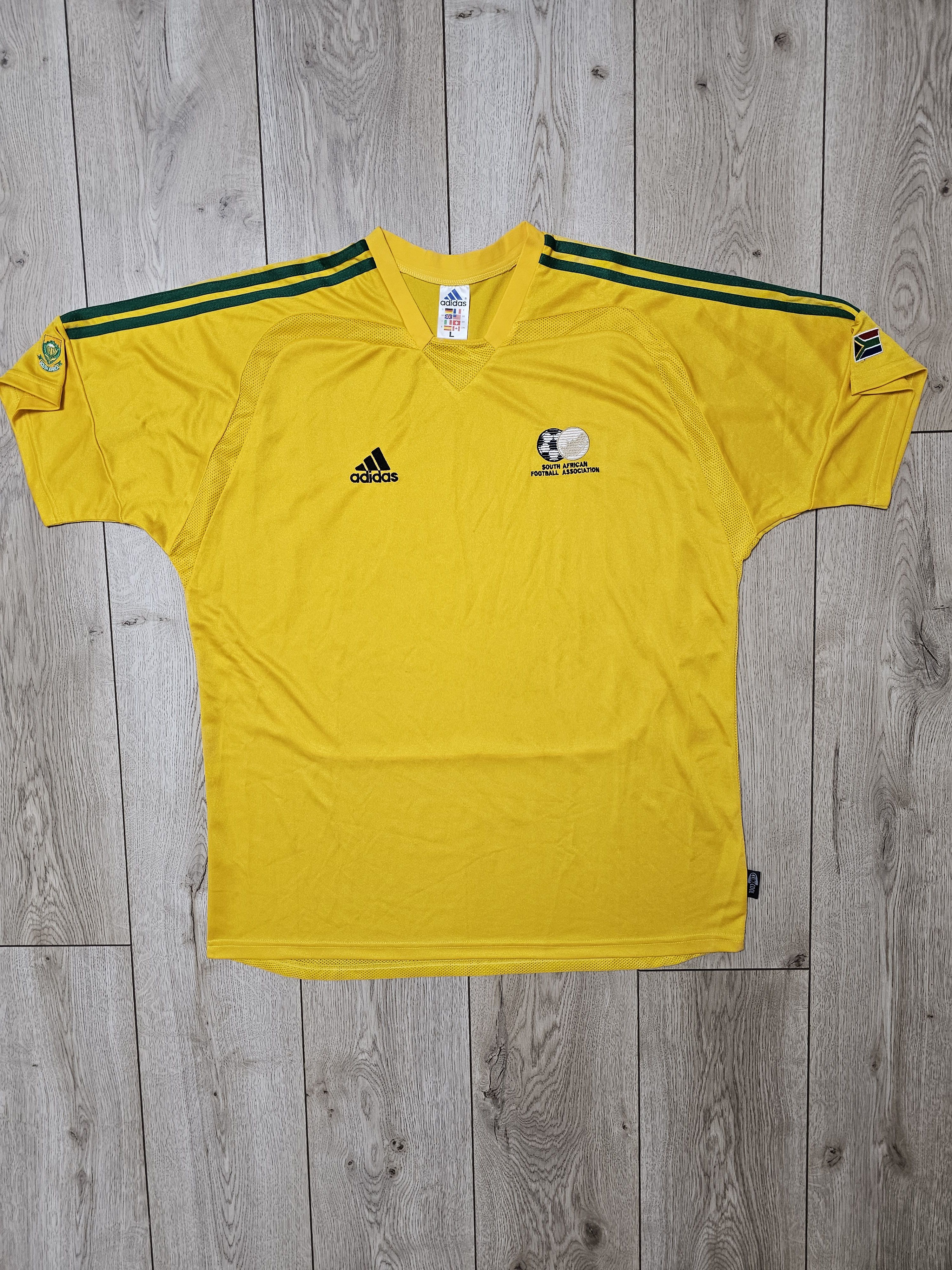 Vintage SOUTH AFRICA 2002 2004 HOME FOOTBALL SHIRT SOCCER JERSEY Size US L / EU 52-54 / 3 - 1 Thumbnail