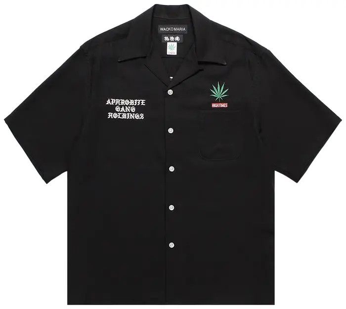 Wacko Maria o1mle1224 Short Sleeve Button Up Shirt in Black Size US S / EU 44-46 / 1 - 1 Thumbnail