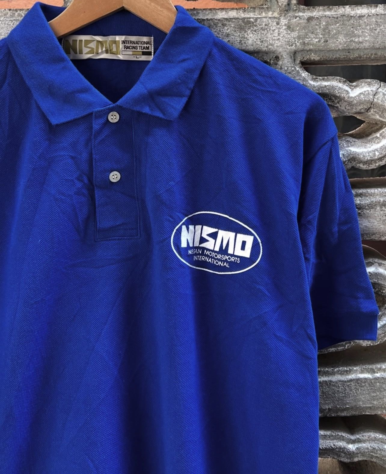 Nissan Vintage Nissan Nizmo Big Logo Blue Shirt Size US L / EU 52-54 / 3 - 4 Thumbnail