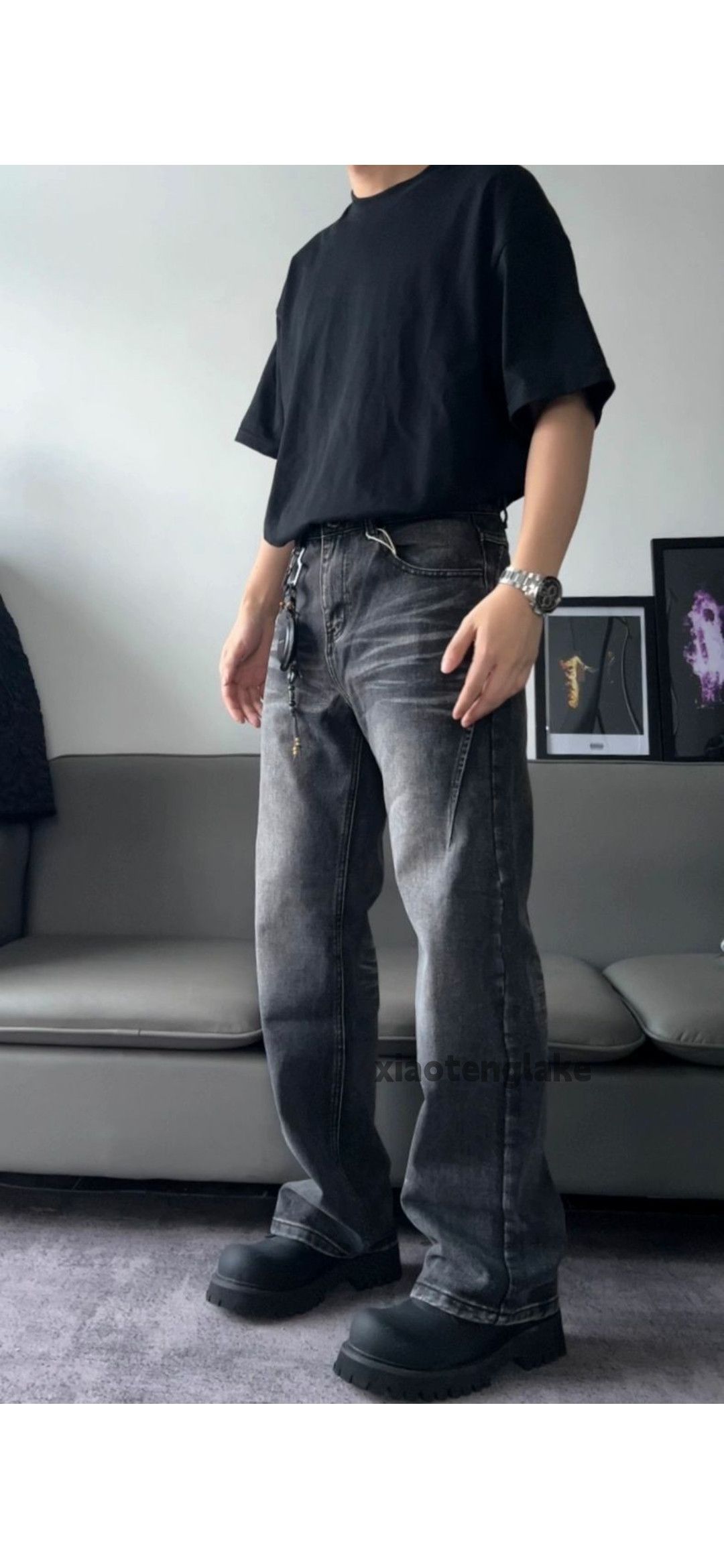 washed faded baggy yuppie hiphop jeans
