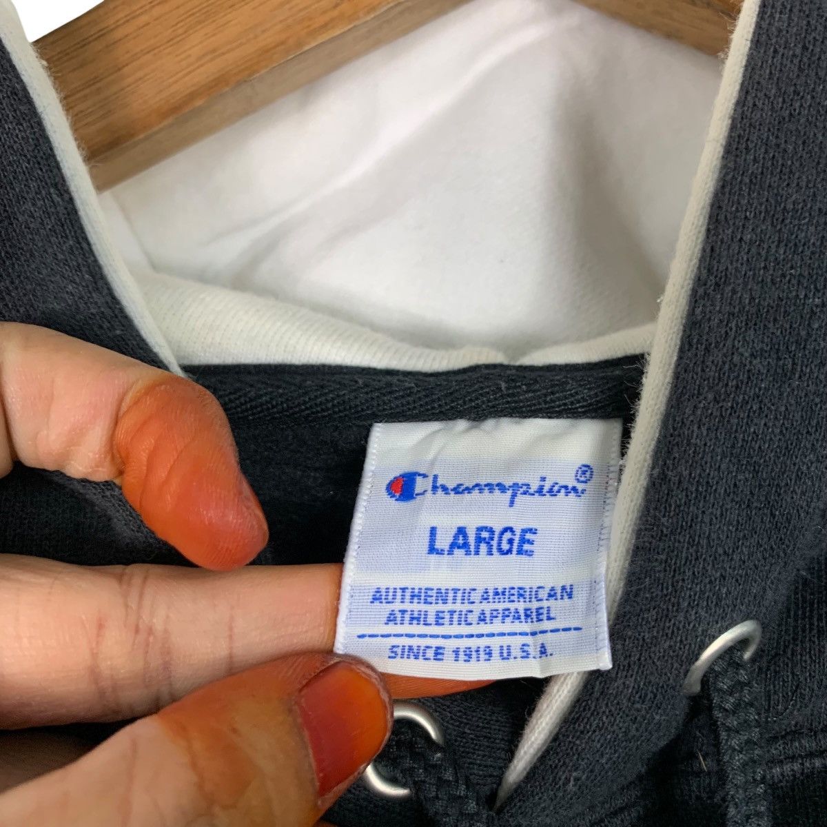 Champion CHAMPION Big Logo Pullover Hoodie Sweatshirt #3546-C162 Size US L / EU 52-54 / 3 - 10 Thumbnail