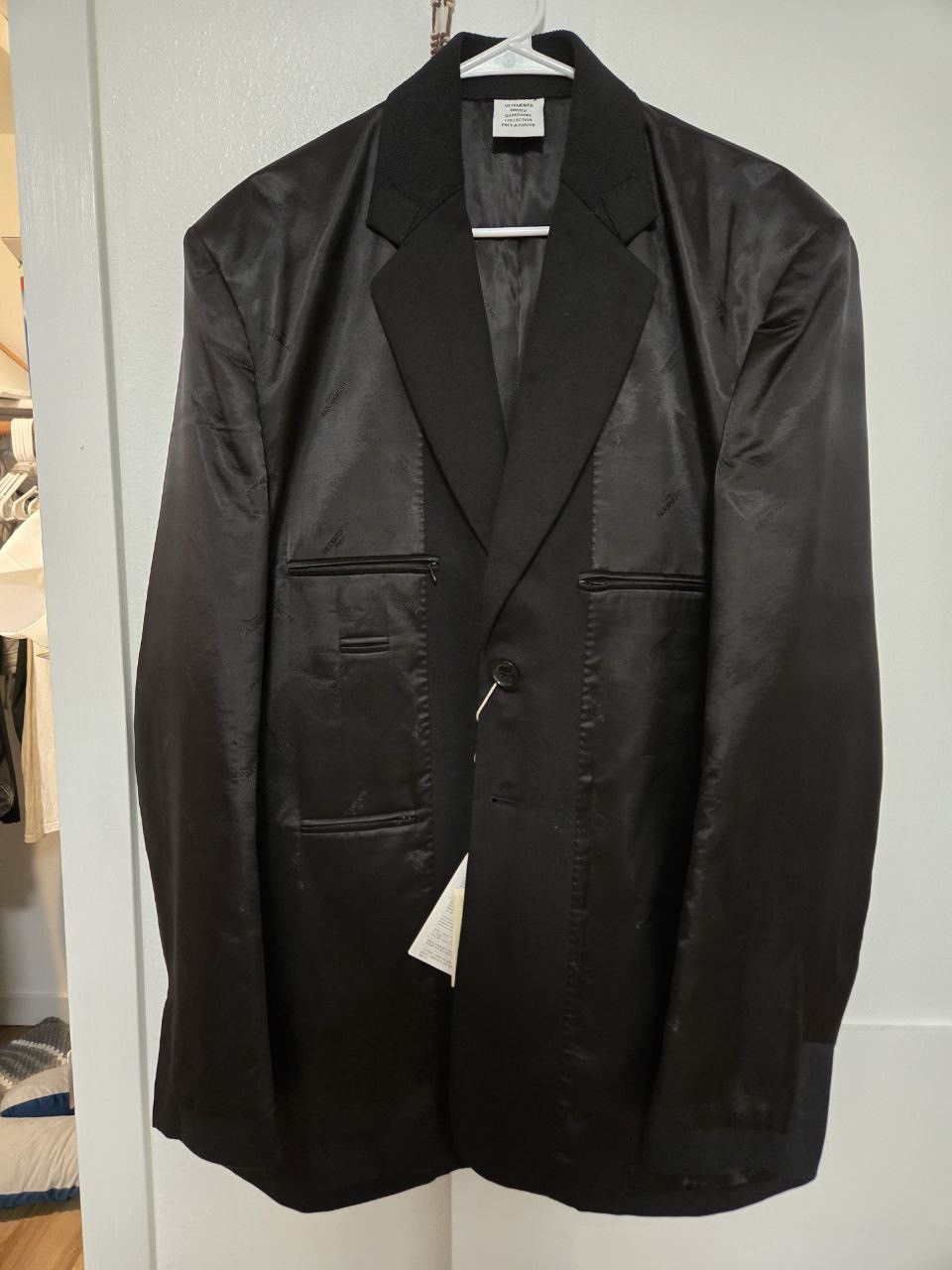Vetements “inside-out” oversize blazer Size 36R - 1 Thumbnail