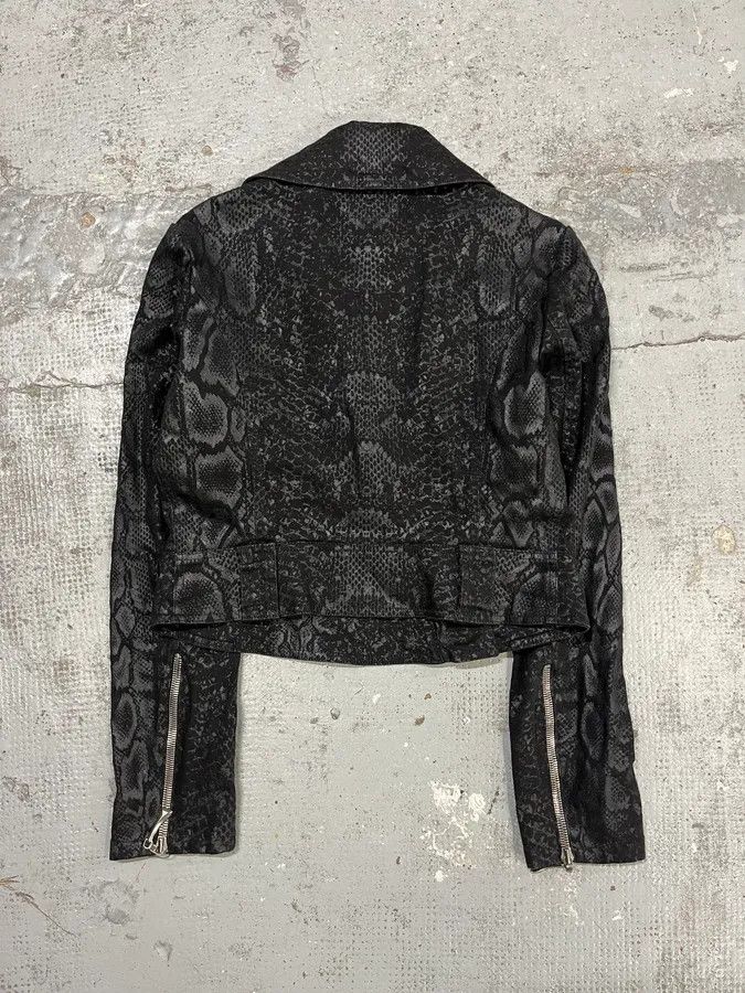 Roberto Cavalli FW1999 Roberto Cavalli Black Obscure Leopard Print Biker Jacket Size M / US 6-8 / IT 42-44 - 6 Thumbnail