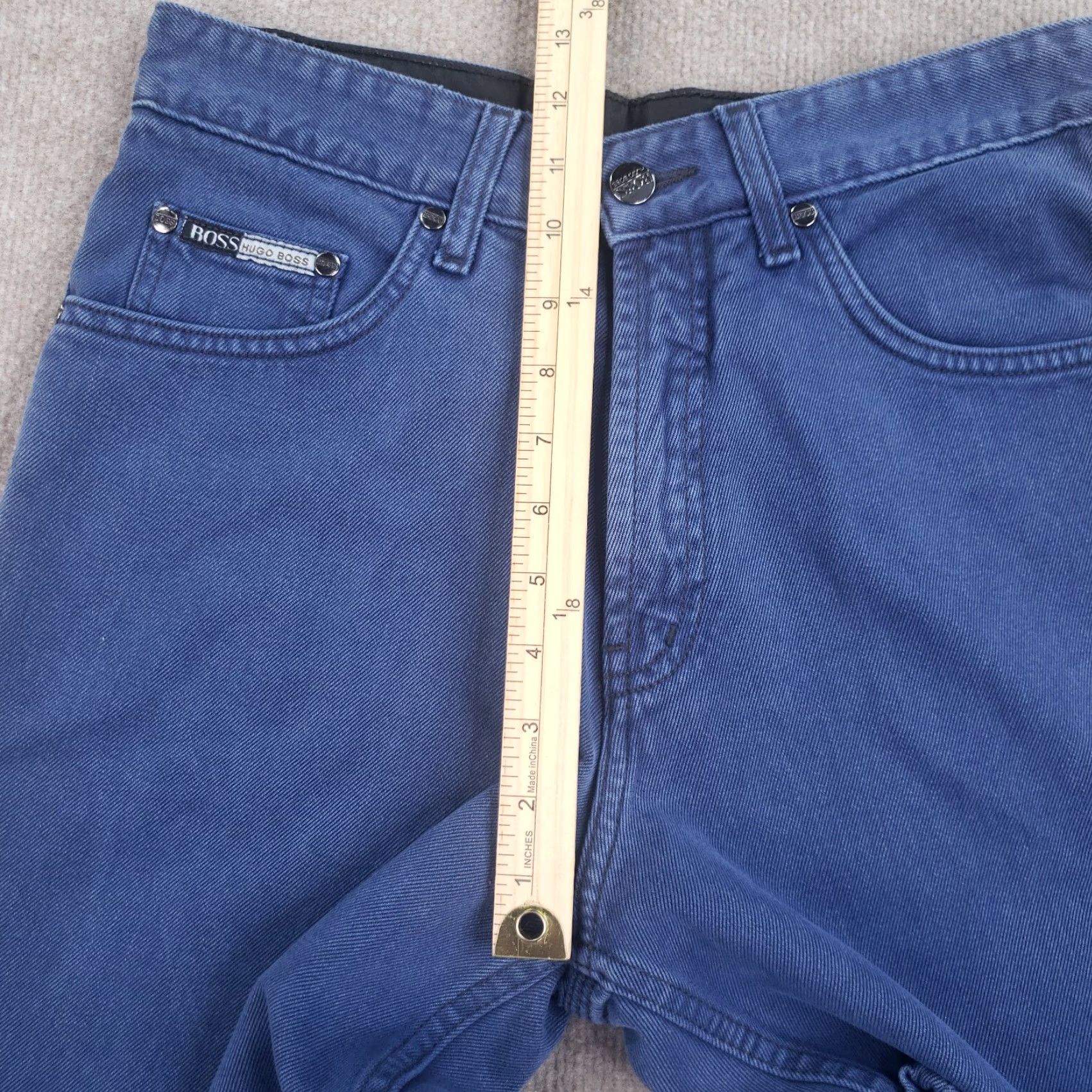 Vintage Hugo Boss Blue Chino Pants Men 30x34 Straight Leg Stretch Size US 30 / EU 46 - 6 Thumbnail