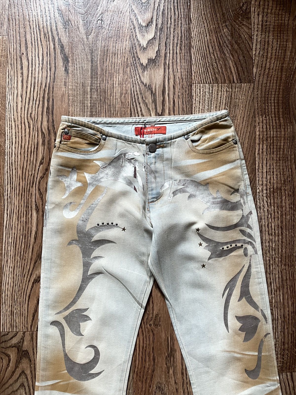 Miss Sixty Vintage Miss Sixty Jeans Flared Distressed 00s Low Rice Size 25" / US 0 / IT 36 - 4 Thumbnail