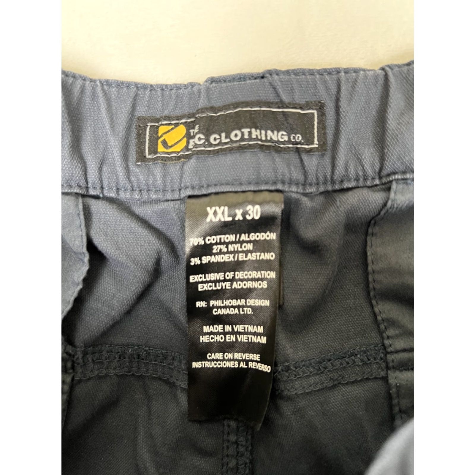 Vintage VINTAGE BC Clothing Cargo Pants Men 2XL Blue 30 Inseam Cotton Blend Nylon Straight Relaxed Belted Convertible 90s Nature Sports Pants Size US 39 - 4 Thumbnail