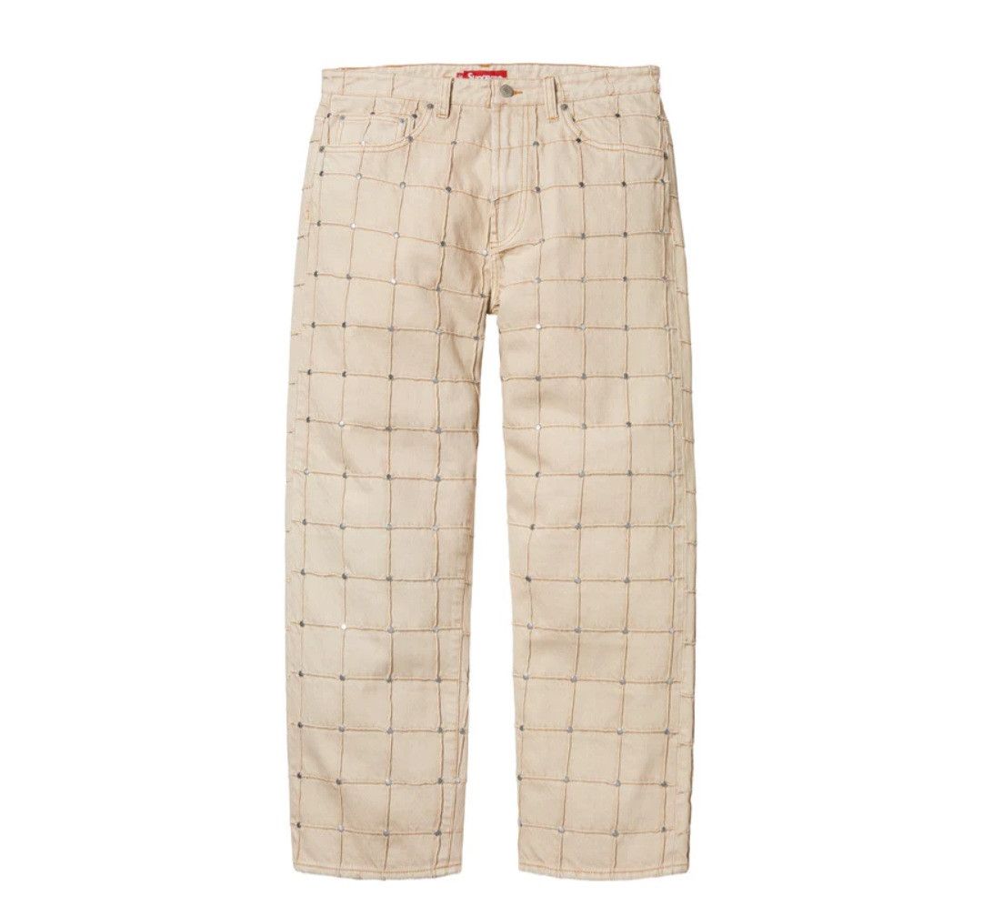 Supreme Supreme Studded Seam Loose Fit Jean Natural | Grailed
