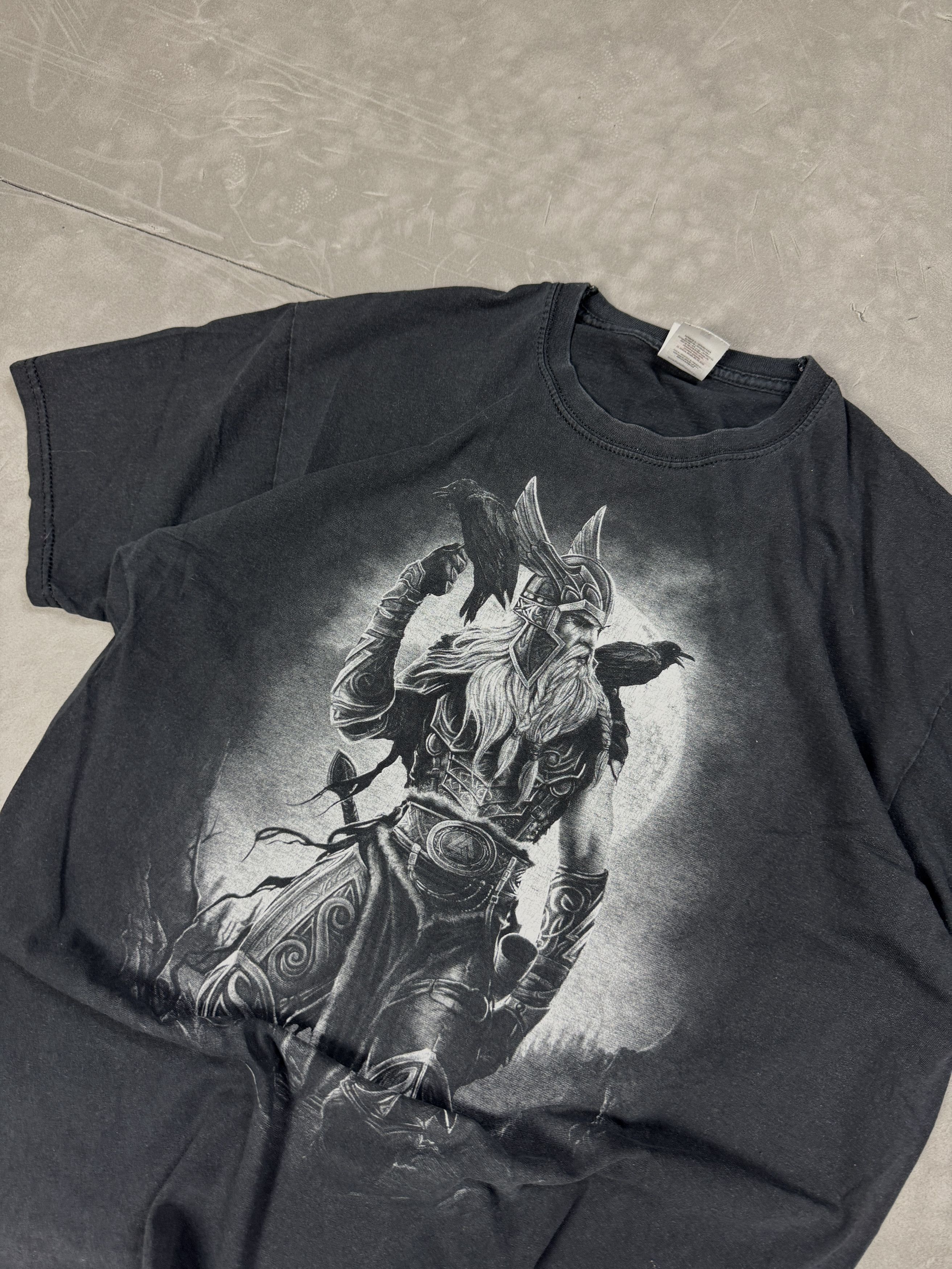 Gildan × Vintage Vintage viking big print T-shirt streetwear retro 90s 80s Size US L / EU 52-54 / 3 - 6 Thumbnail